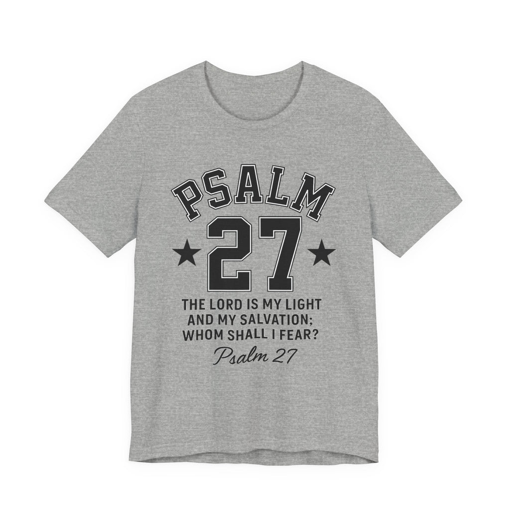 Psalm 27 White Sporty Tee