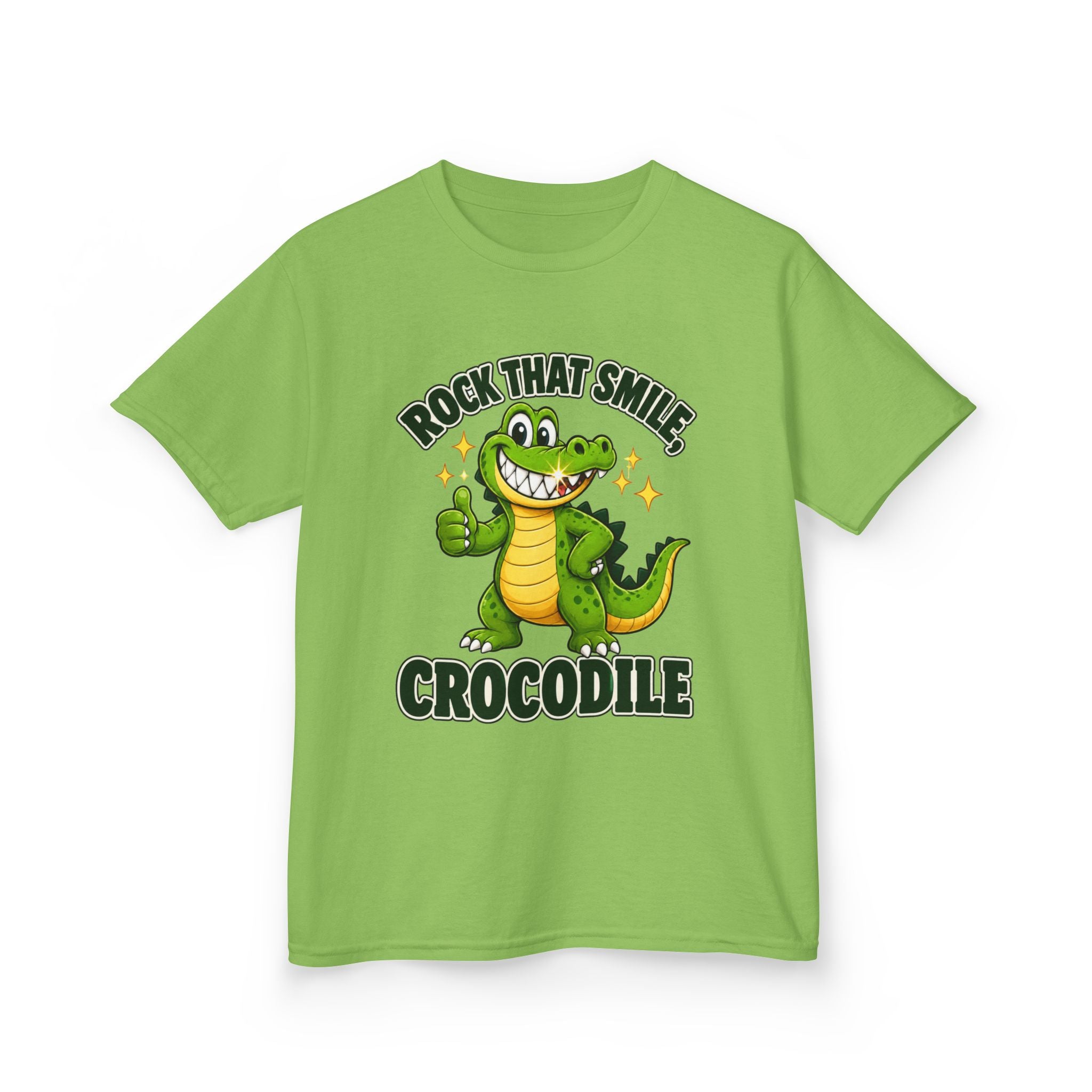 Rock That Smile Crocodile Kids’ Tee – Fun Smiling Crocodile Shirt