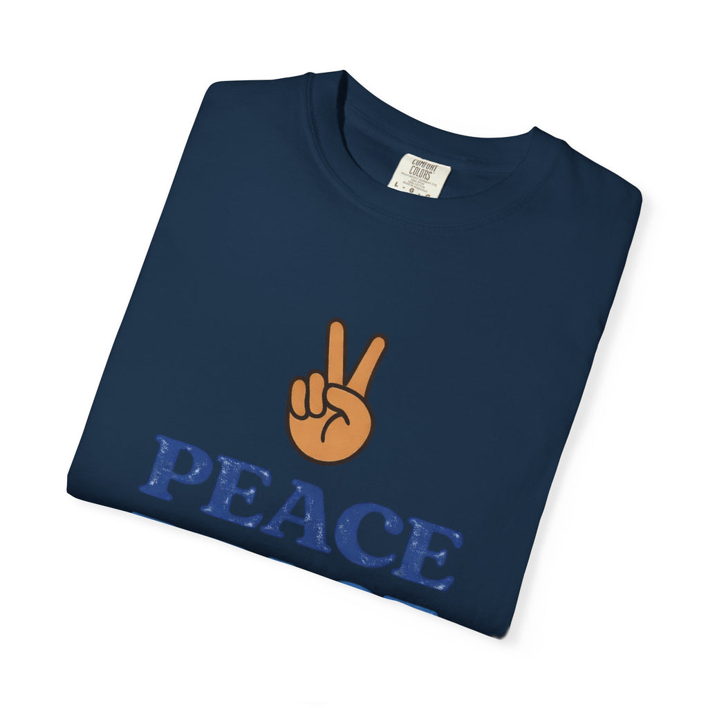 Peace Peace Peace T-Shirt — Retro Peace Sign Graphic Tee