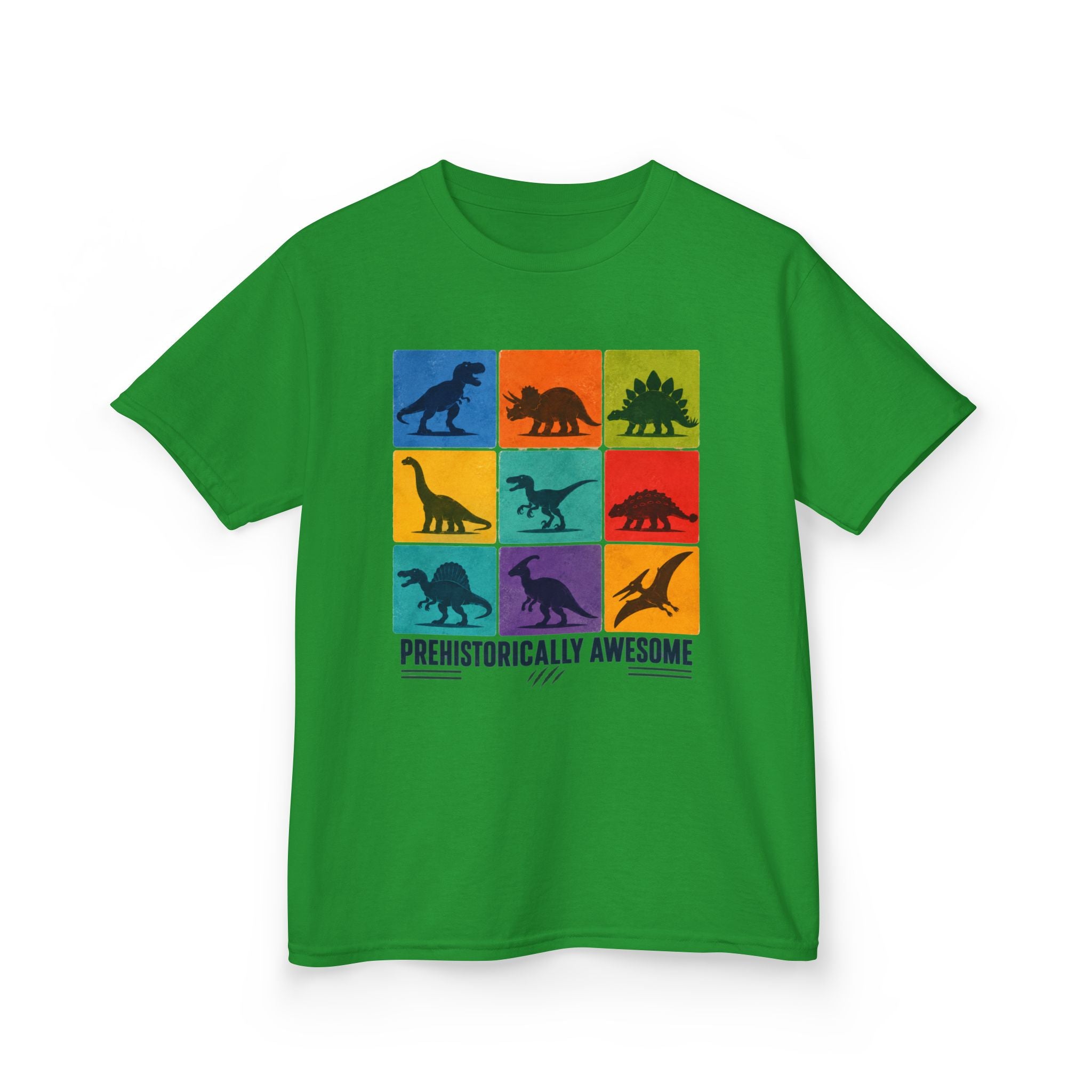 Kids- Prehistorically Awesome™ Dinosaur T-Shirt – Colorful Dino