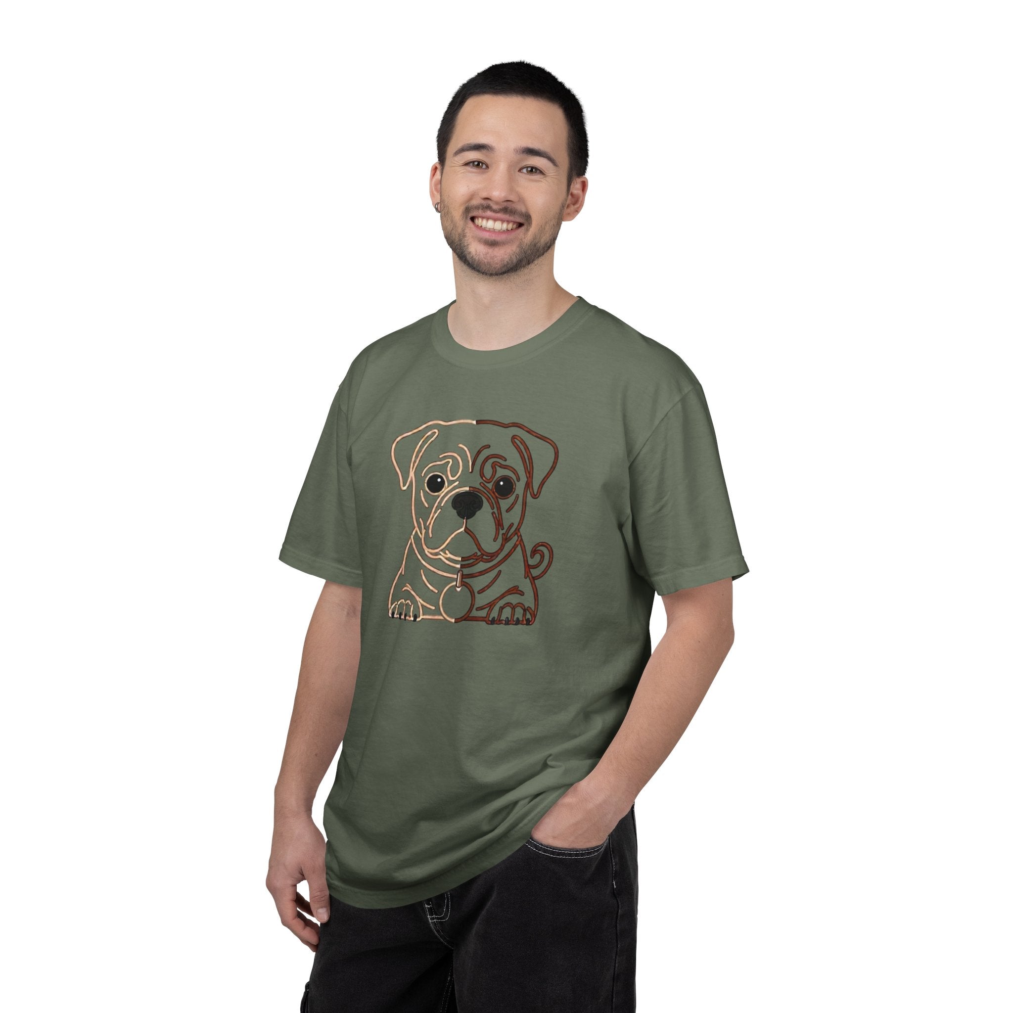 Bulldog Line Art T-Shirt – Cute Minimal Dog Graphic Tee
