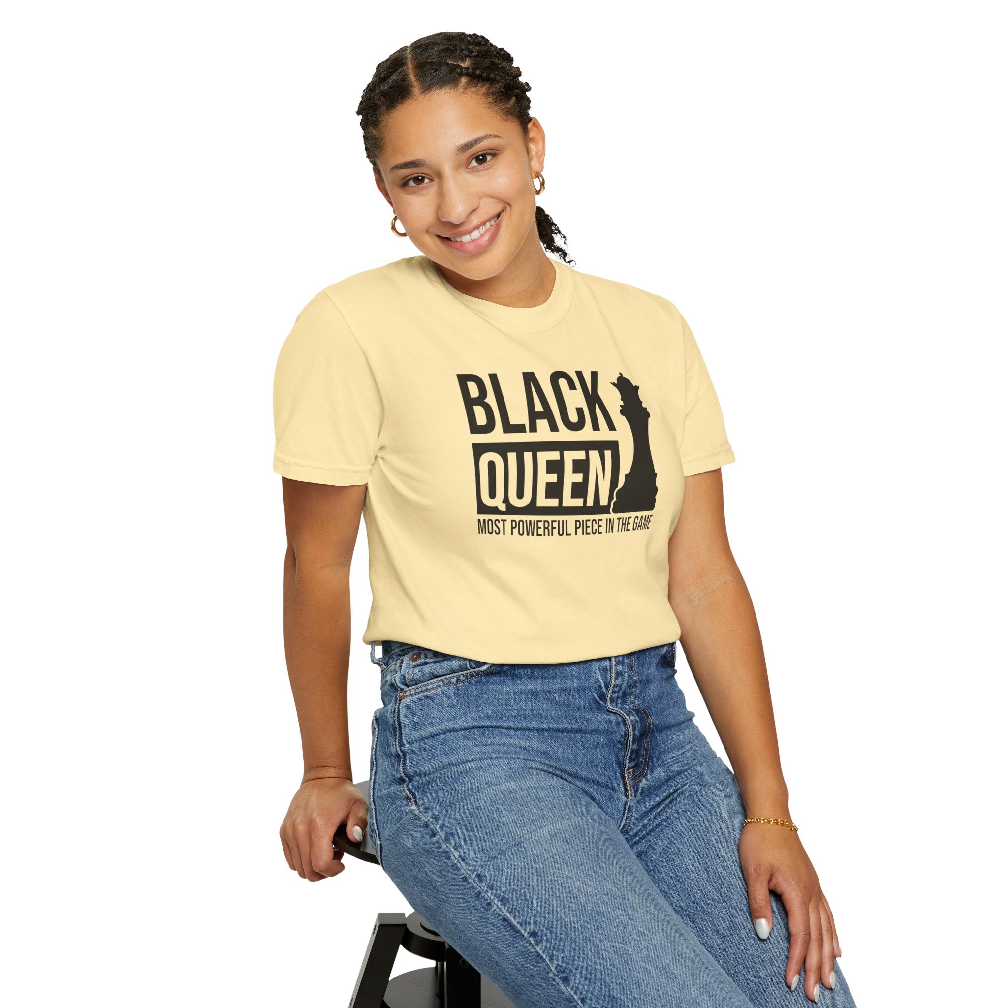 Black Queen T-Shirt — "Most Powerful Piece in the Game" Chess-Inspired Tee