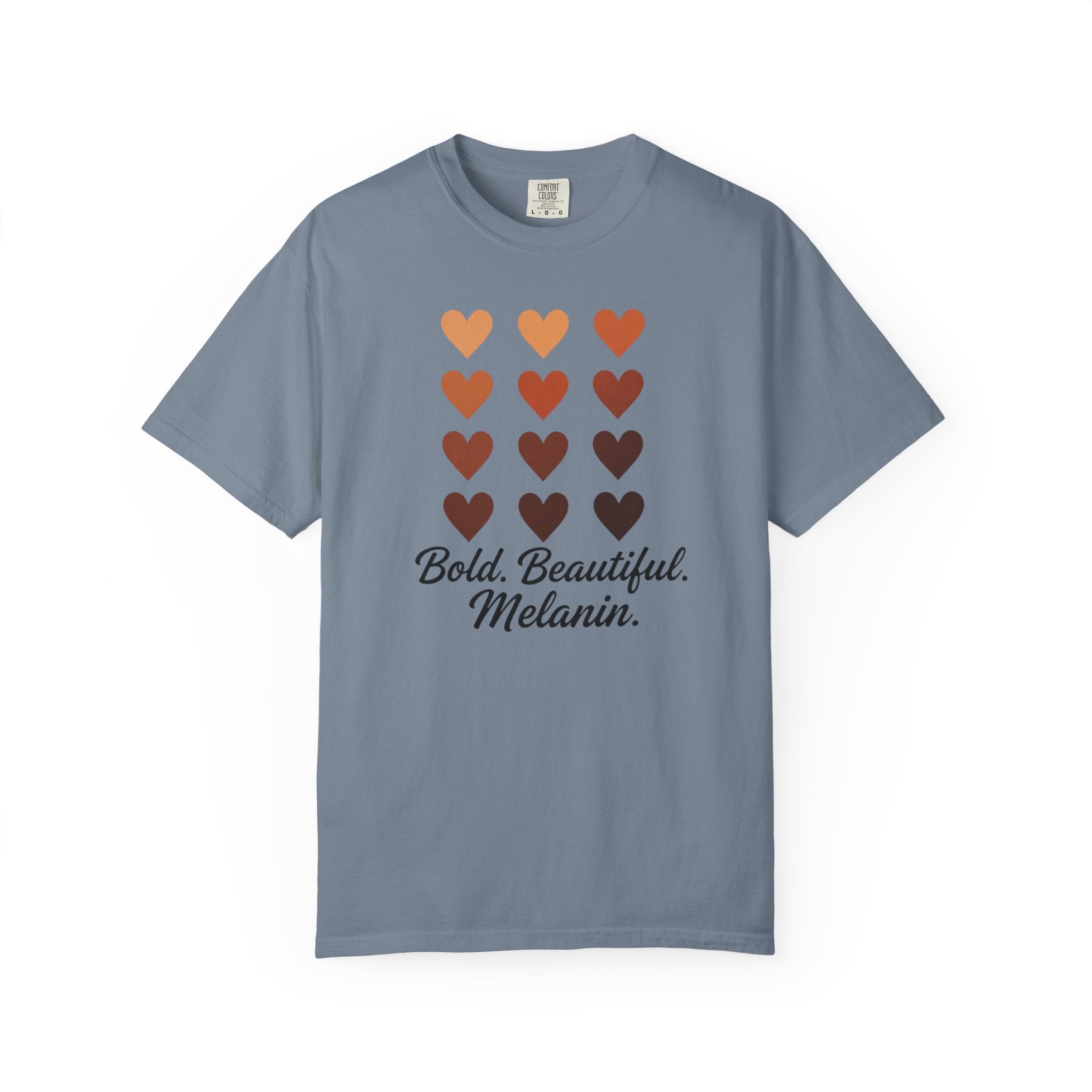 Bold Beautiful Melanin Hearts Tee