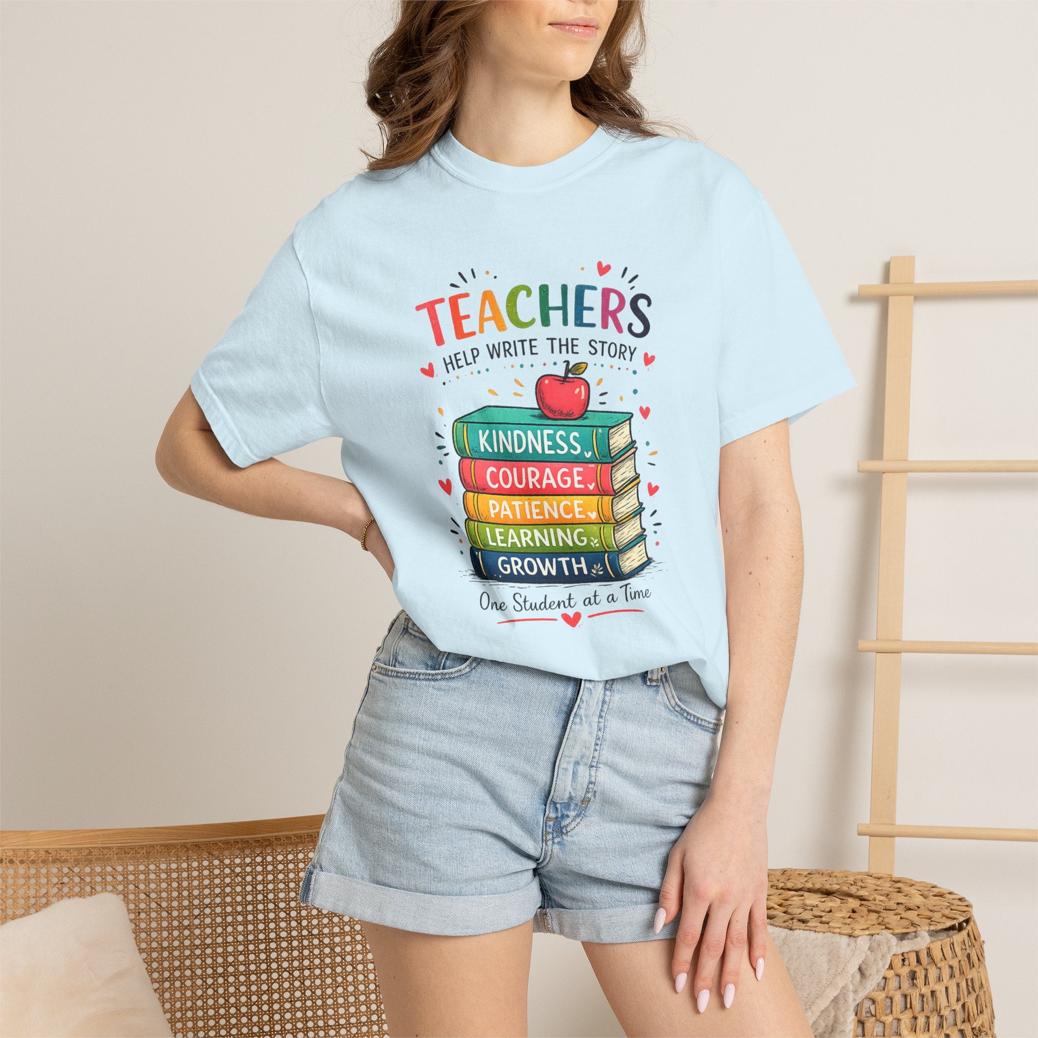 Teachers Help Write the Story Personalized Teacher T-Shirt™ | Custom Name Back | Premium Teacher Gift