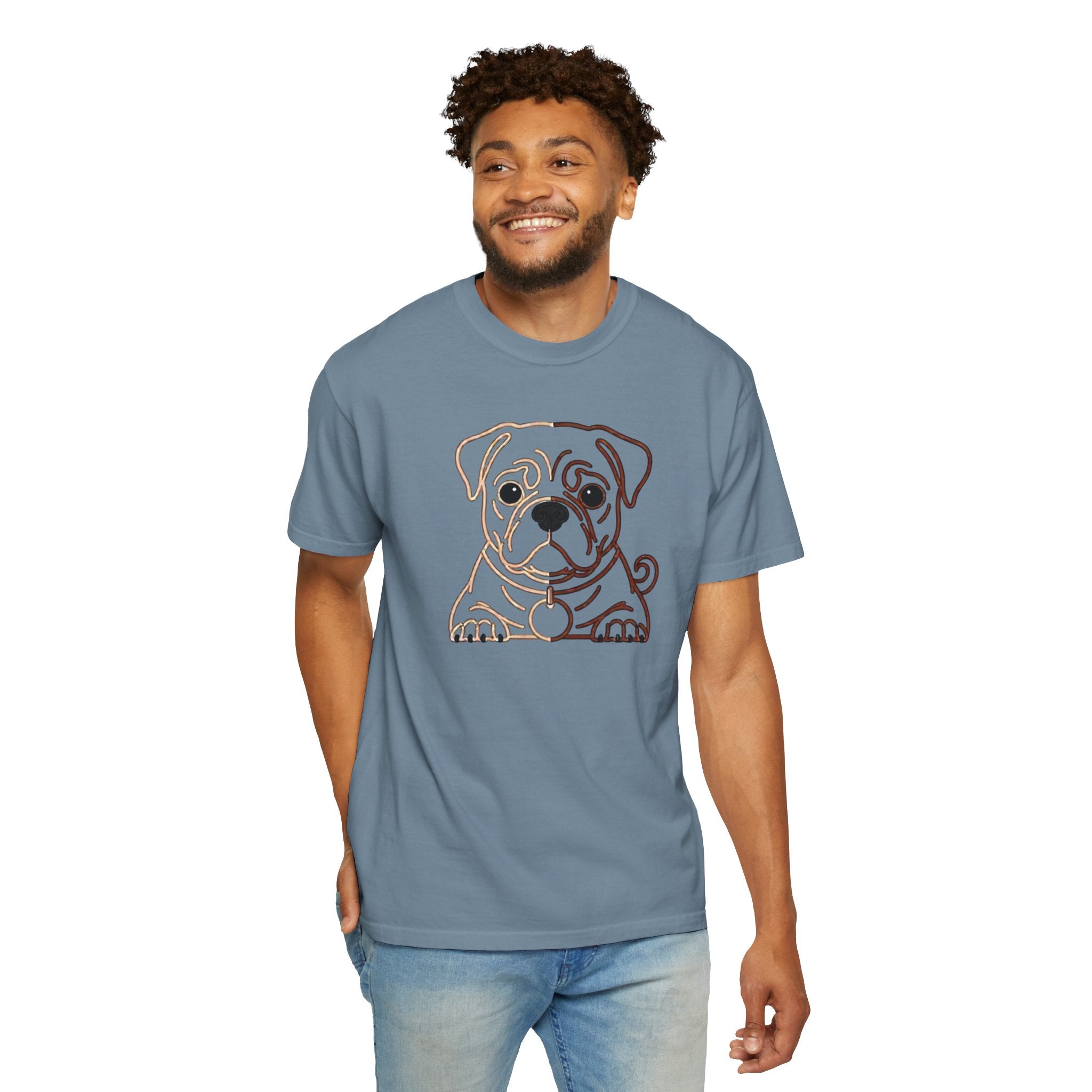 Bulldog Line Art T-Shirt – Cute Minimal Dog Graphic Tee