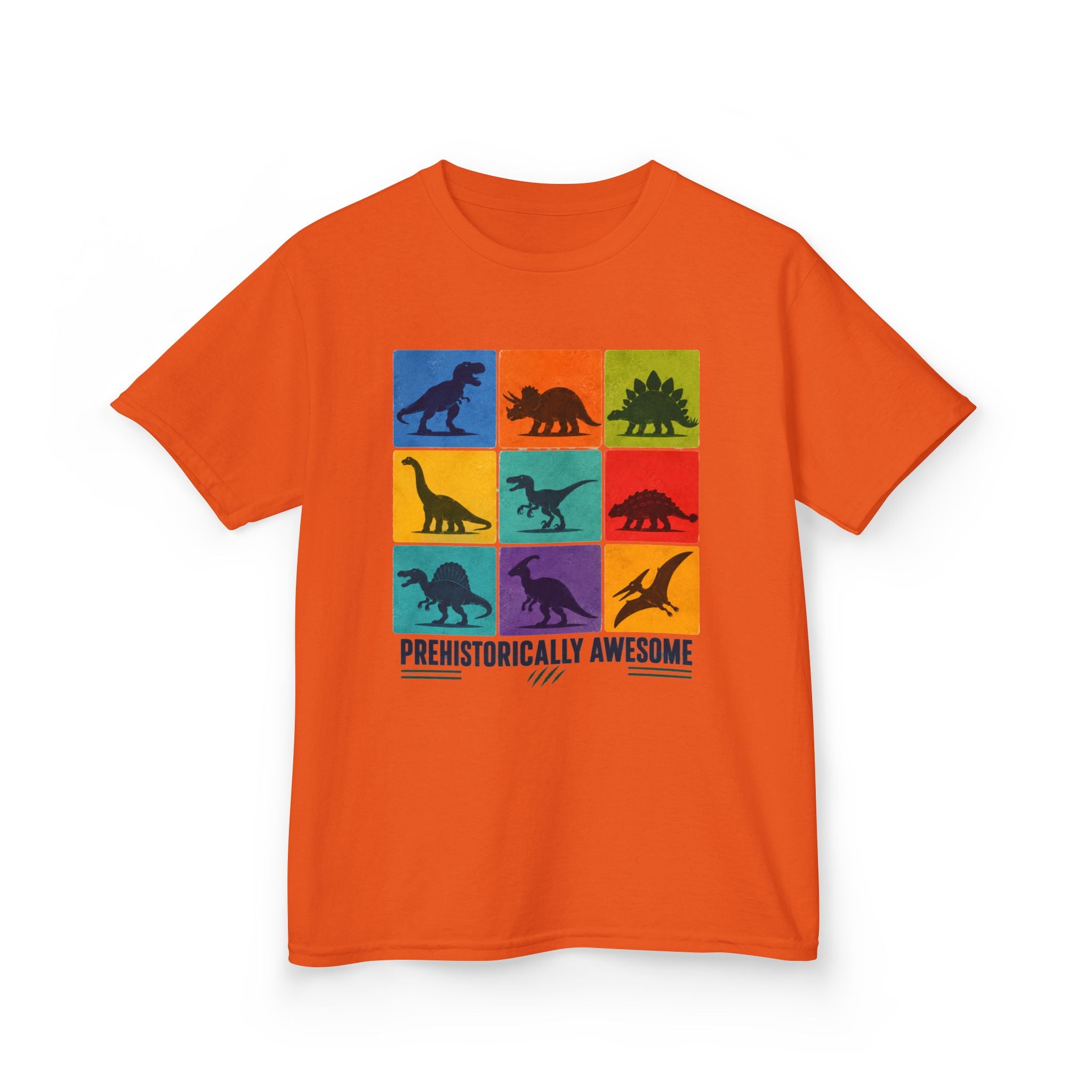 Kids- Prehistorically Awesome™ Dinosaur T-Shirt – Colorful Dino