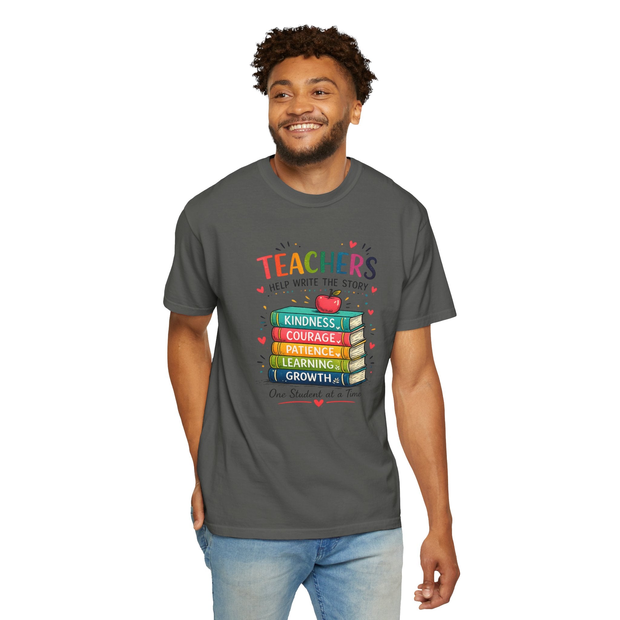 Teachers Help Write the Story Personalized Teacher T-Shirt™ | Custom Name Back | Premium Teacher Gift
