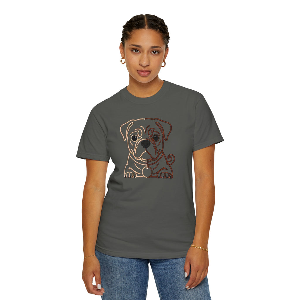 Bulldog Line Art T-Shirt – Cute Minimal Dog Graphic Tee