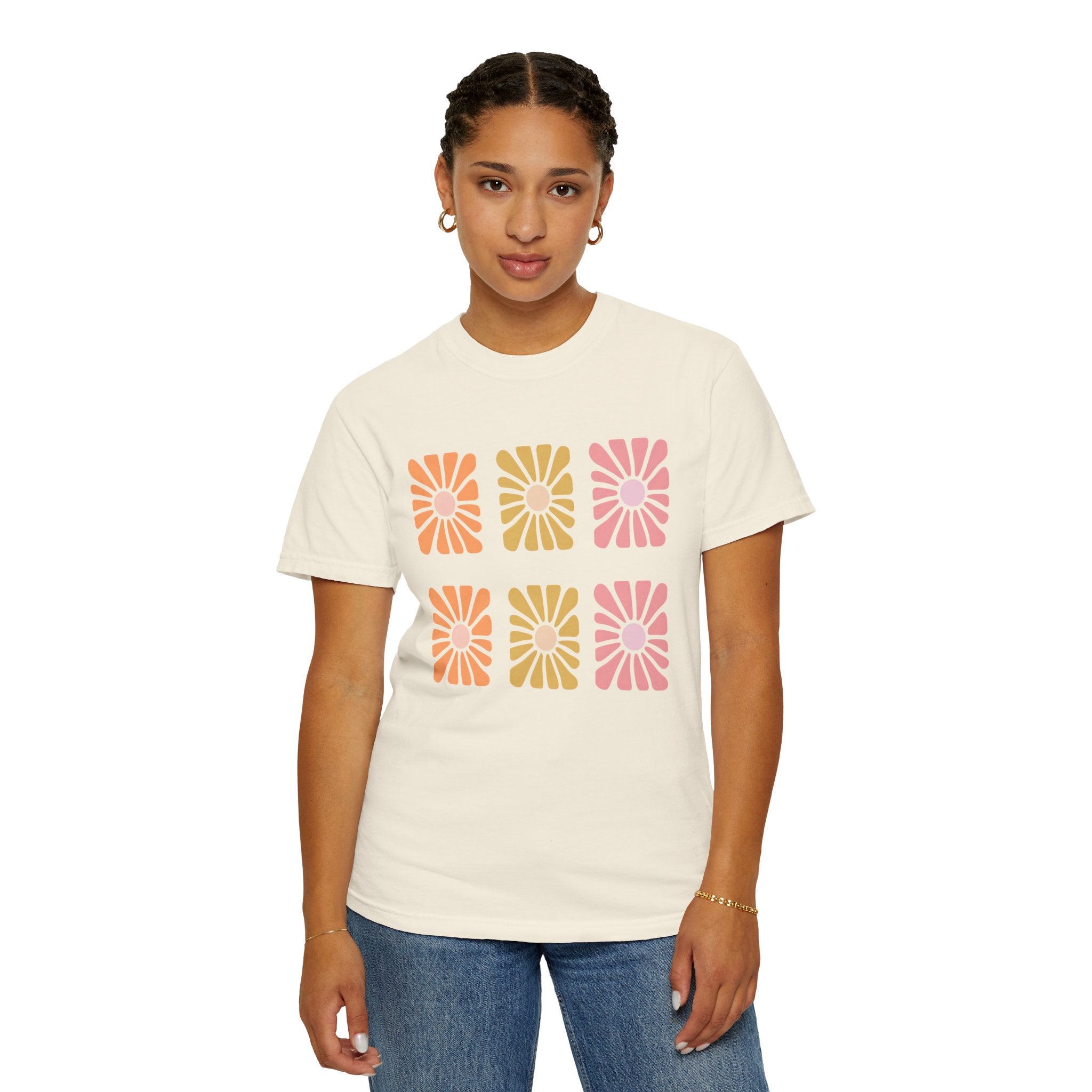 Retro Bloom Grid Tee