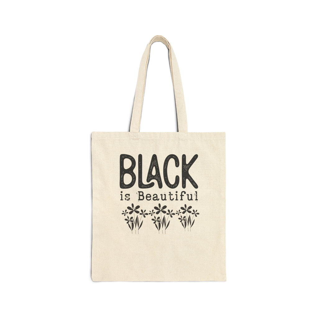 Black is Beautiful Floral Tote