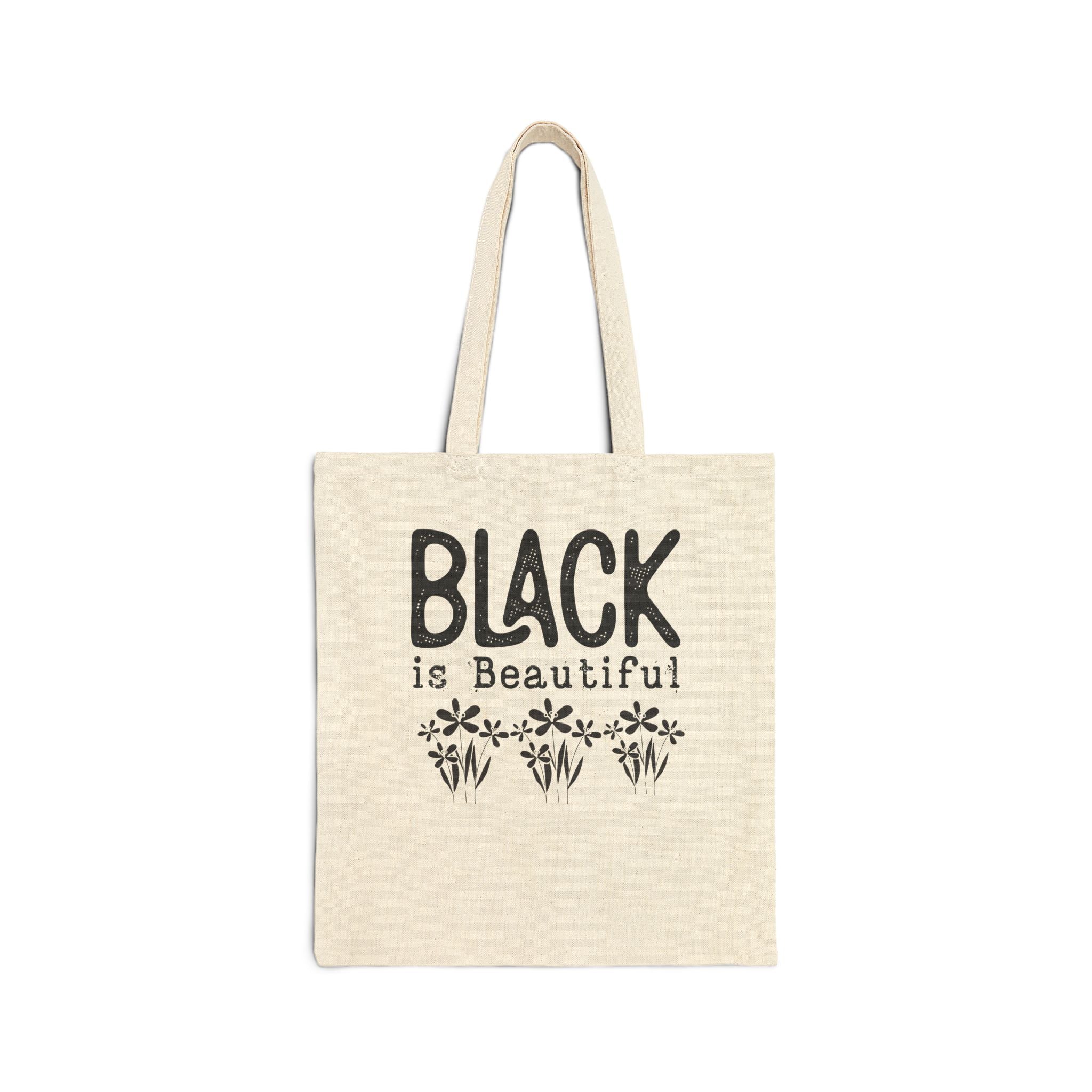 Black is Beautiful Floral Tote