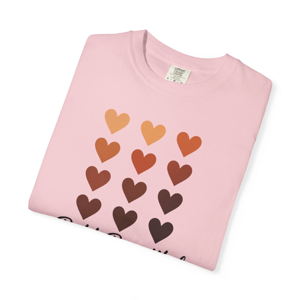 Bold Beautiful Melanin Hearts Tee