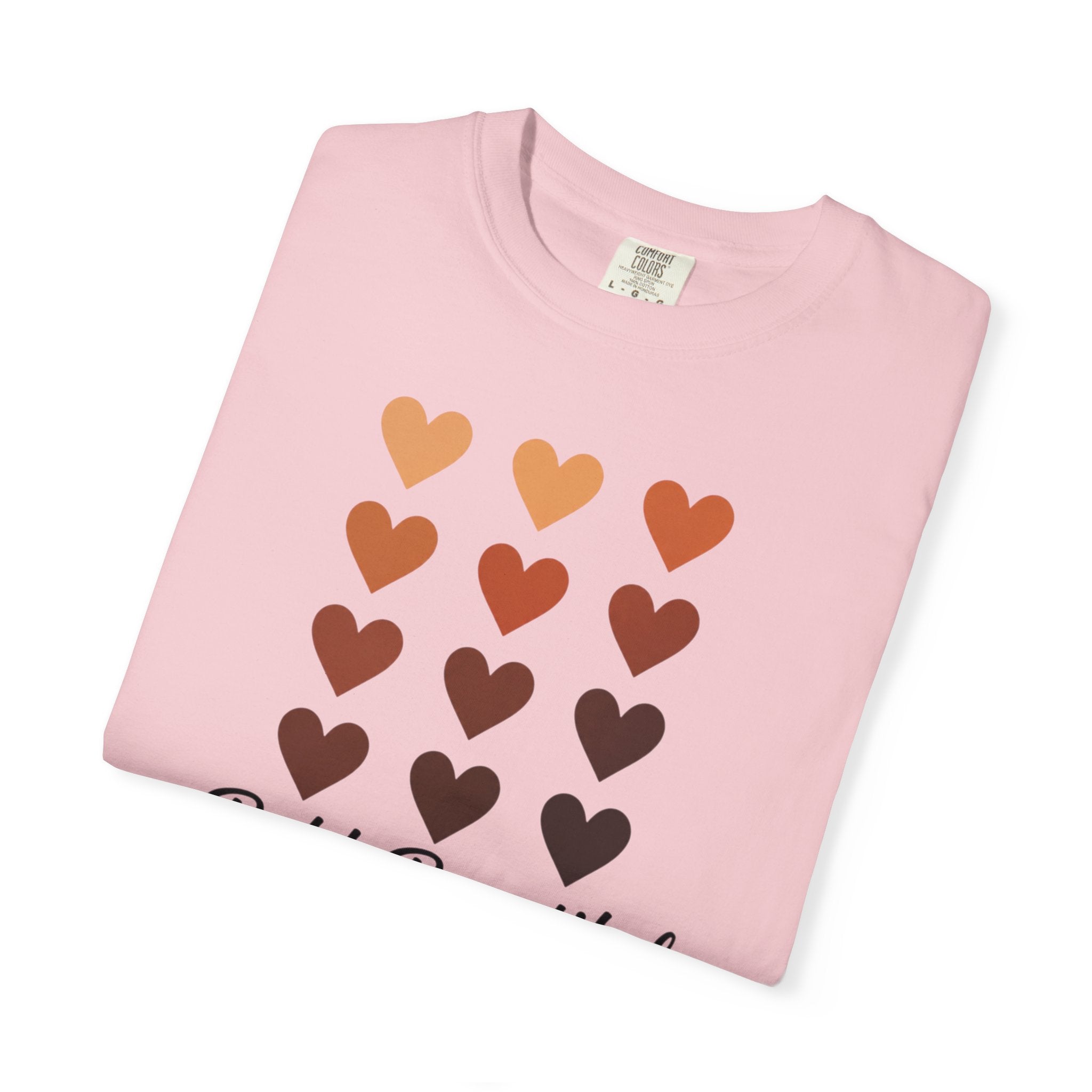 Bold Beautiful Melanin Hearts Tee