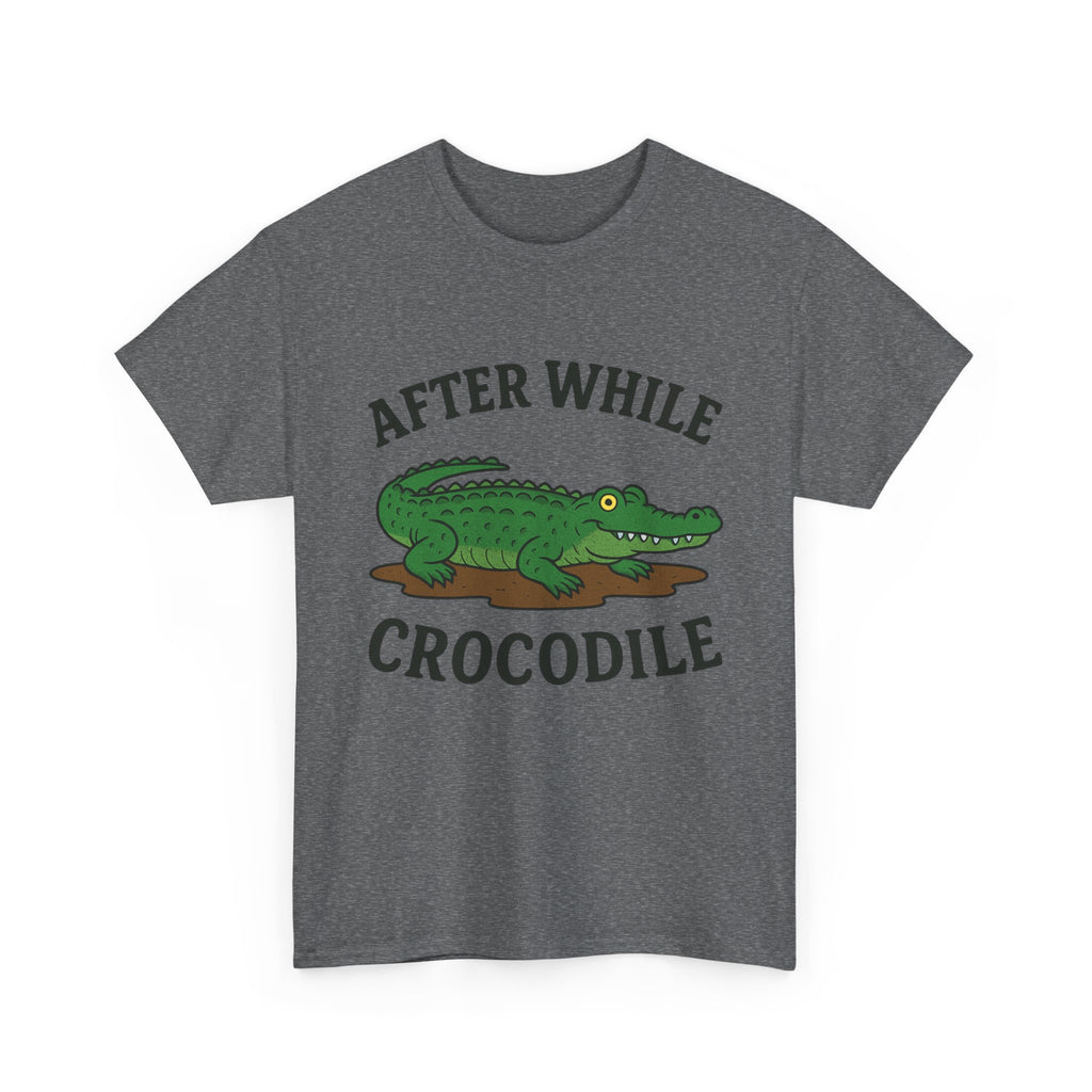 Crocodile Unisex Tee - After while, crocodile - Cute Minimalist Design
