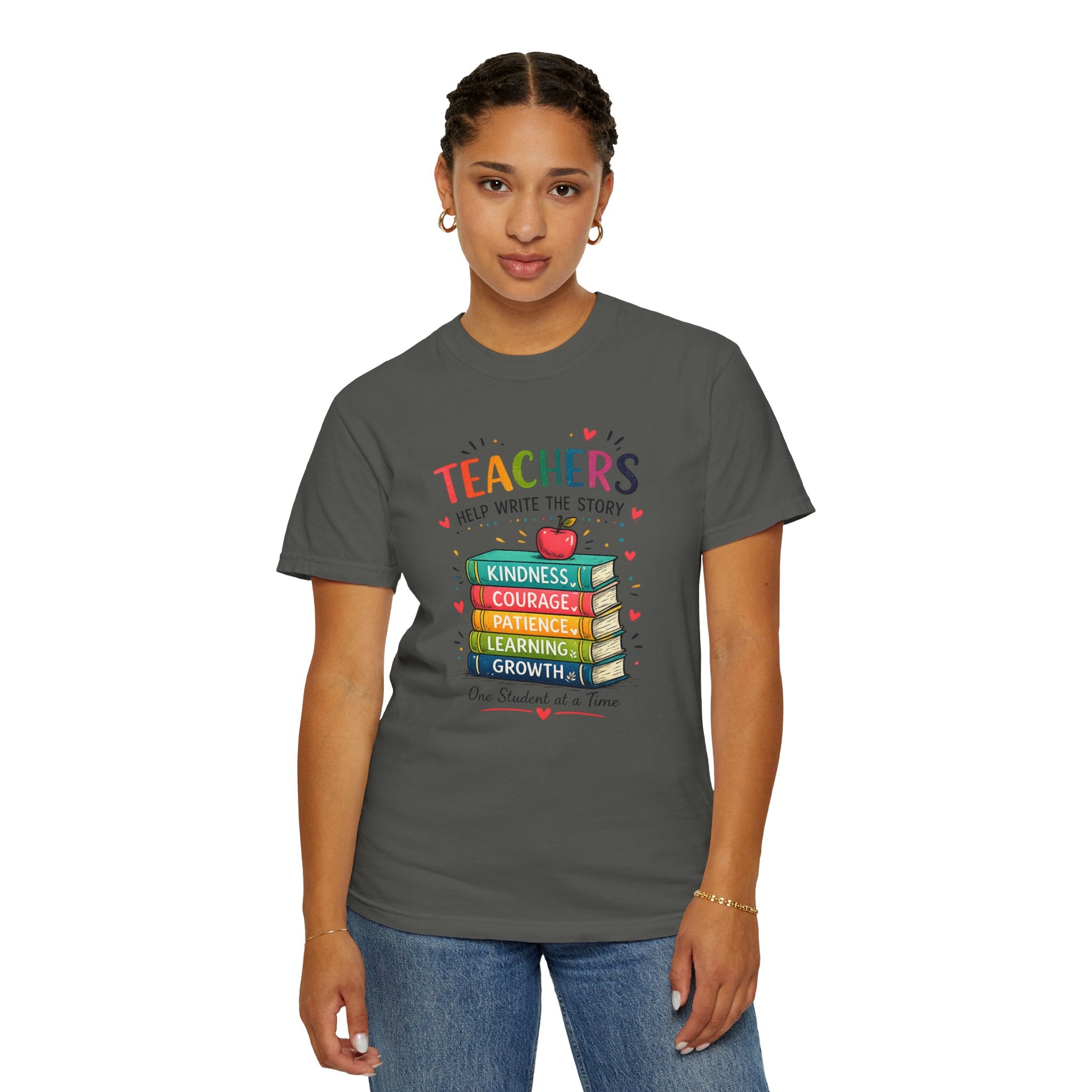 Teachers Help Write the Story Personalized Teacher T-Shirt™ | Custom Name Back | Premium Teacher Gift