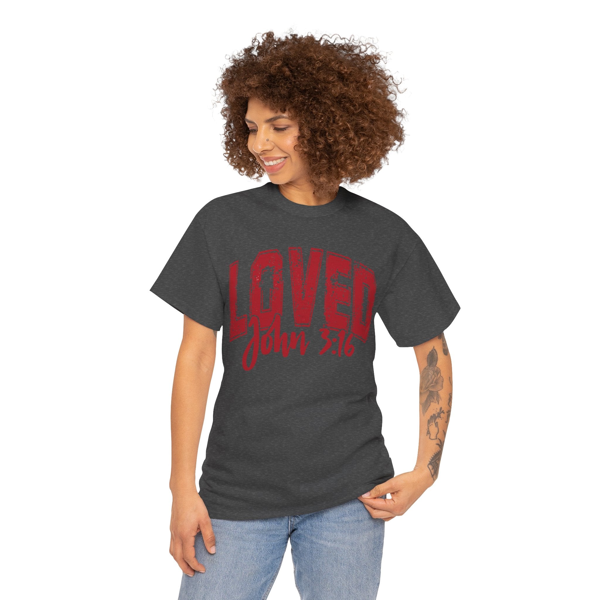 Loved T-Shirt with John 3:16 Scripture Reference