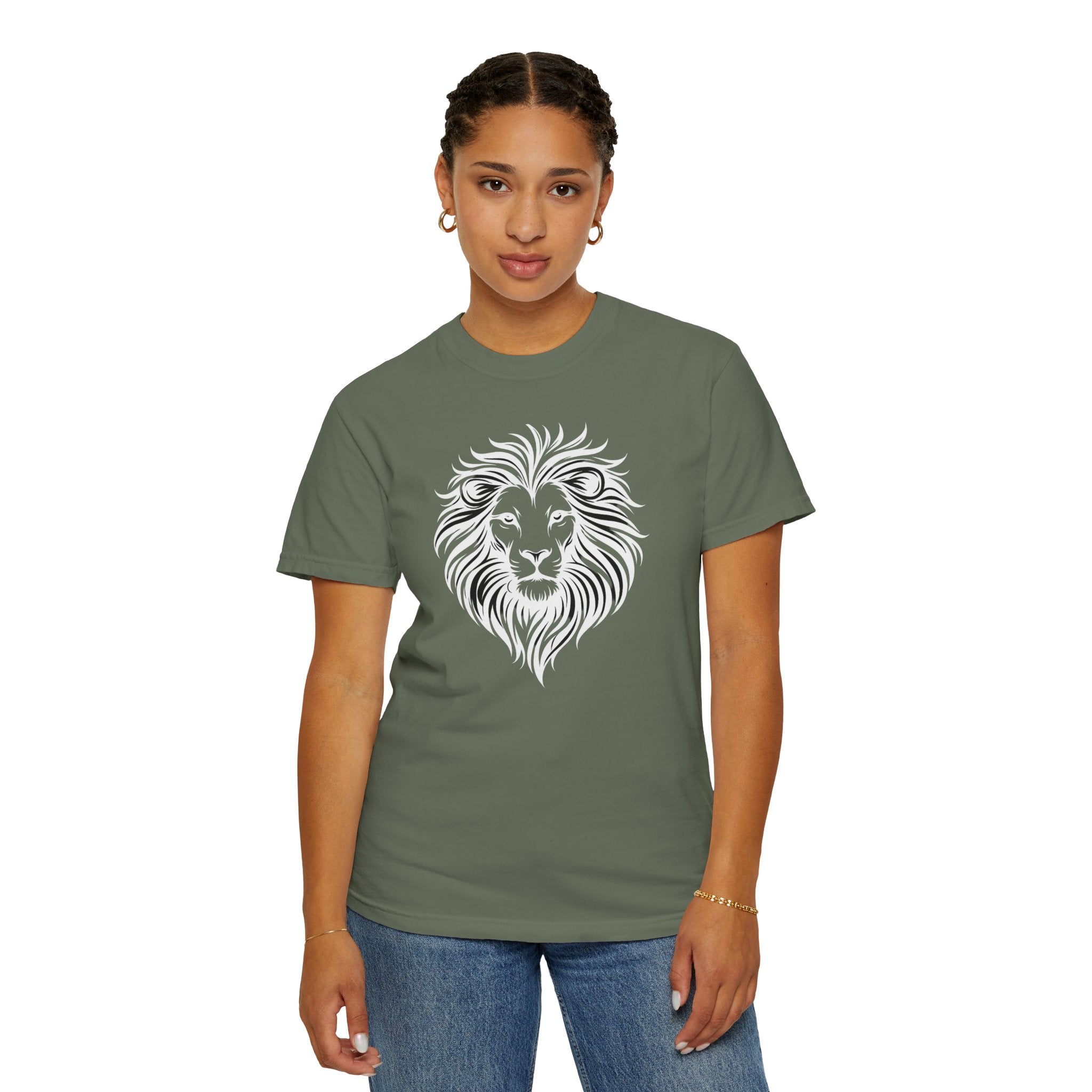 Lion Face Tee— Bold Tribal Mane Design