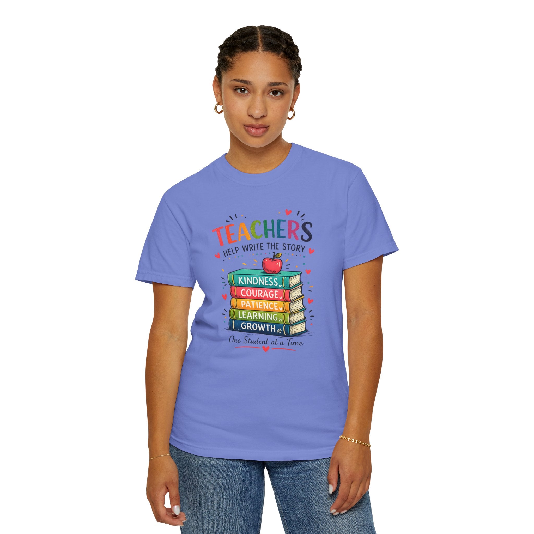 Teachers Help Write the Story Personalized Teacher T-Shirt™ | Custom Name Back | Premium Teacher Gift