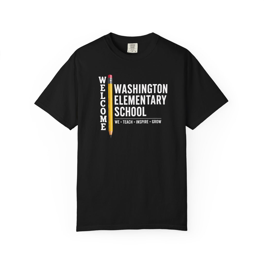 Washington Elementary School Welcome T-Shirt — 'Welcome' Pencil Design