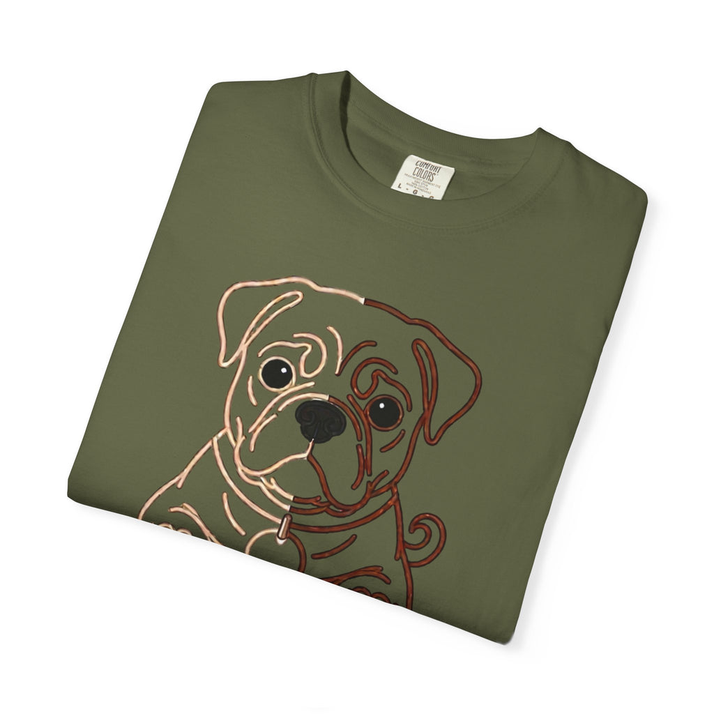 Bulldog Line Art T-Shirt – Cute Minimal Dog Graphic Tee