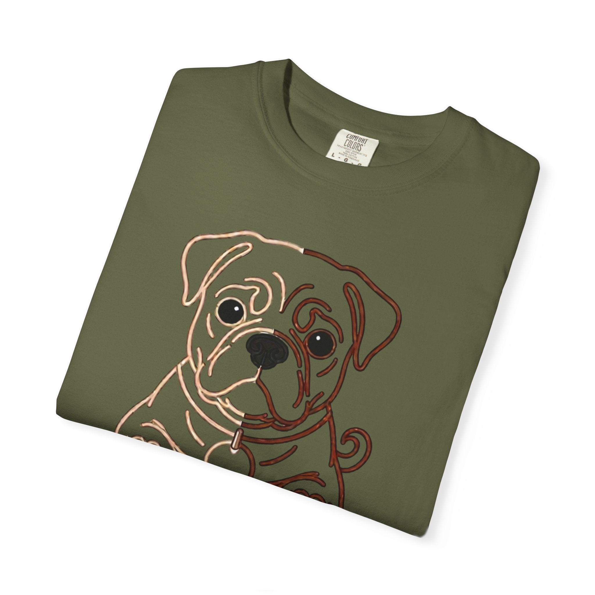 Bulldog Line Art T-Shirt – Cute Minimal Dog Graphic Tee
