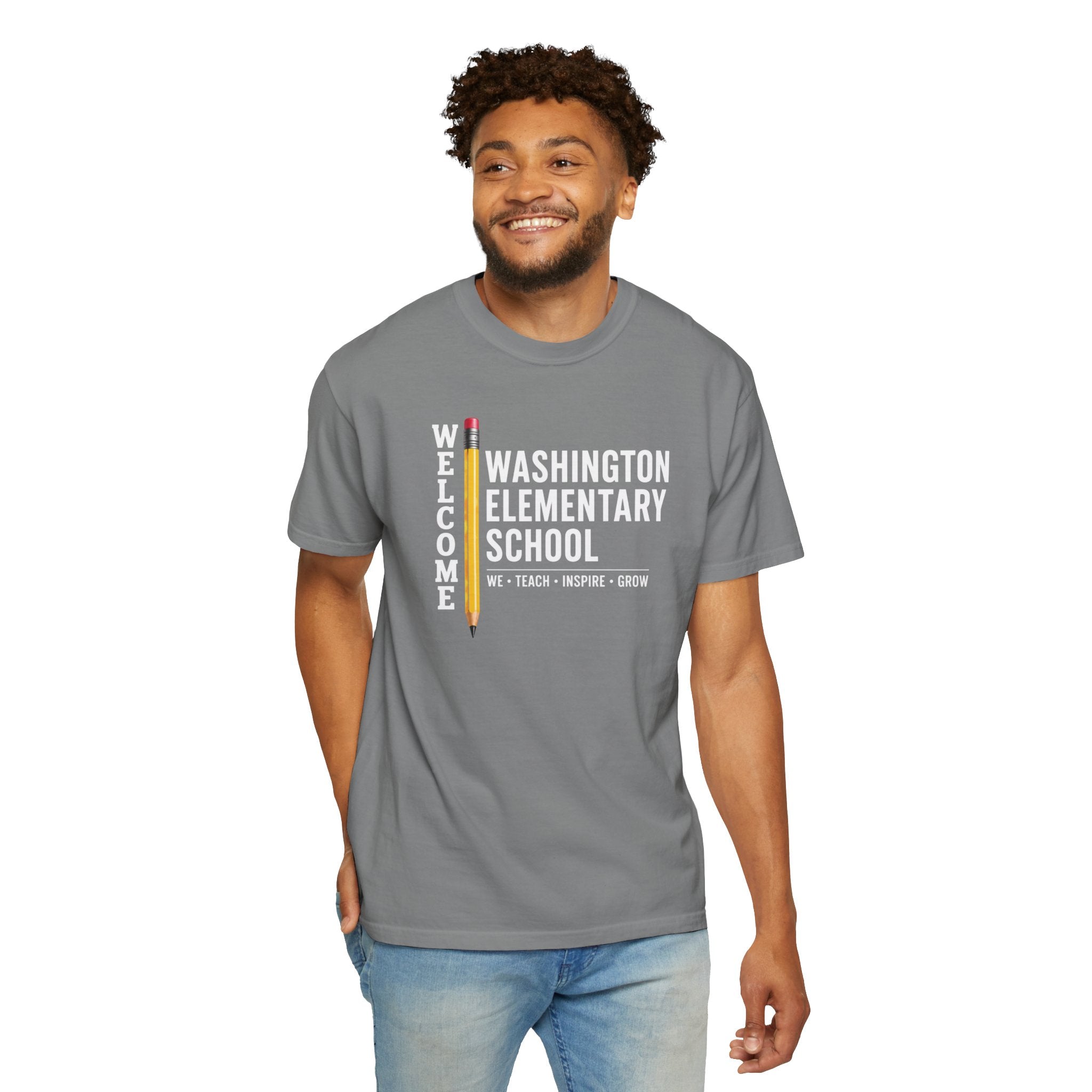 Washington Elementary School Welcome T-Shirt — 'Welcome' Pencil Design