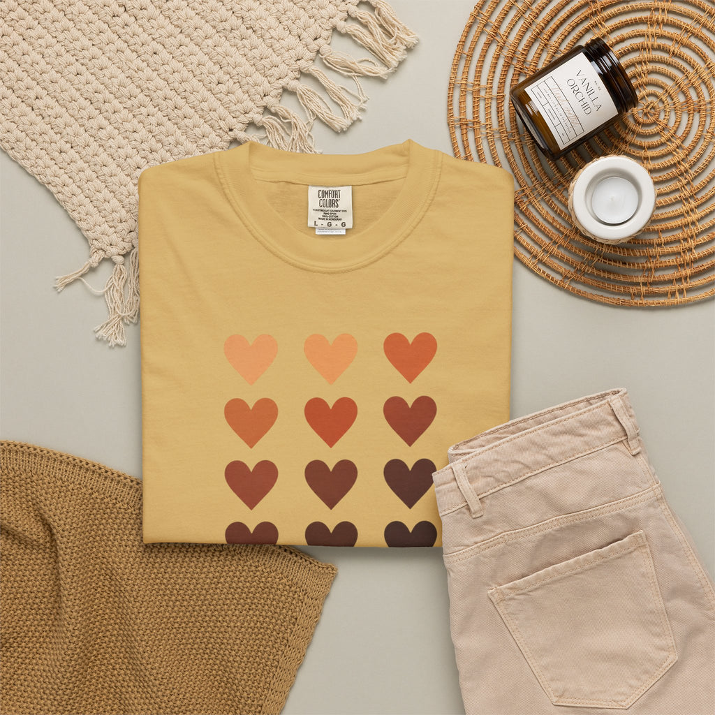 Bold Beautiful Melanin Hearts Tee