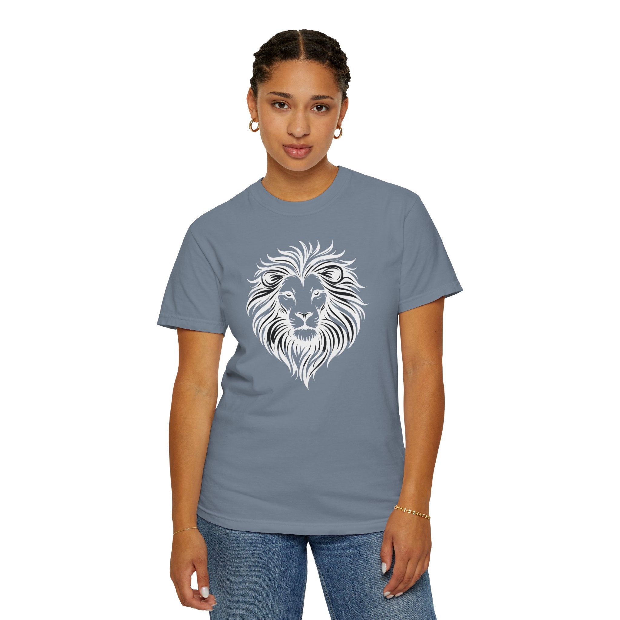 Lion Face Tee— Bold Tribal Mane Design