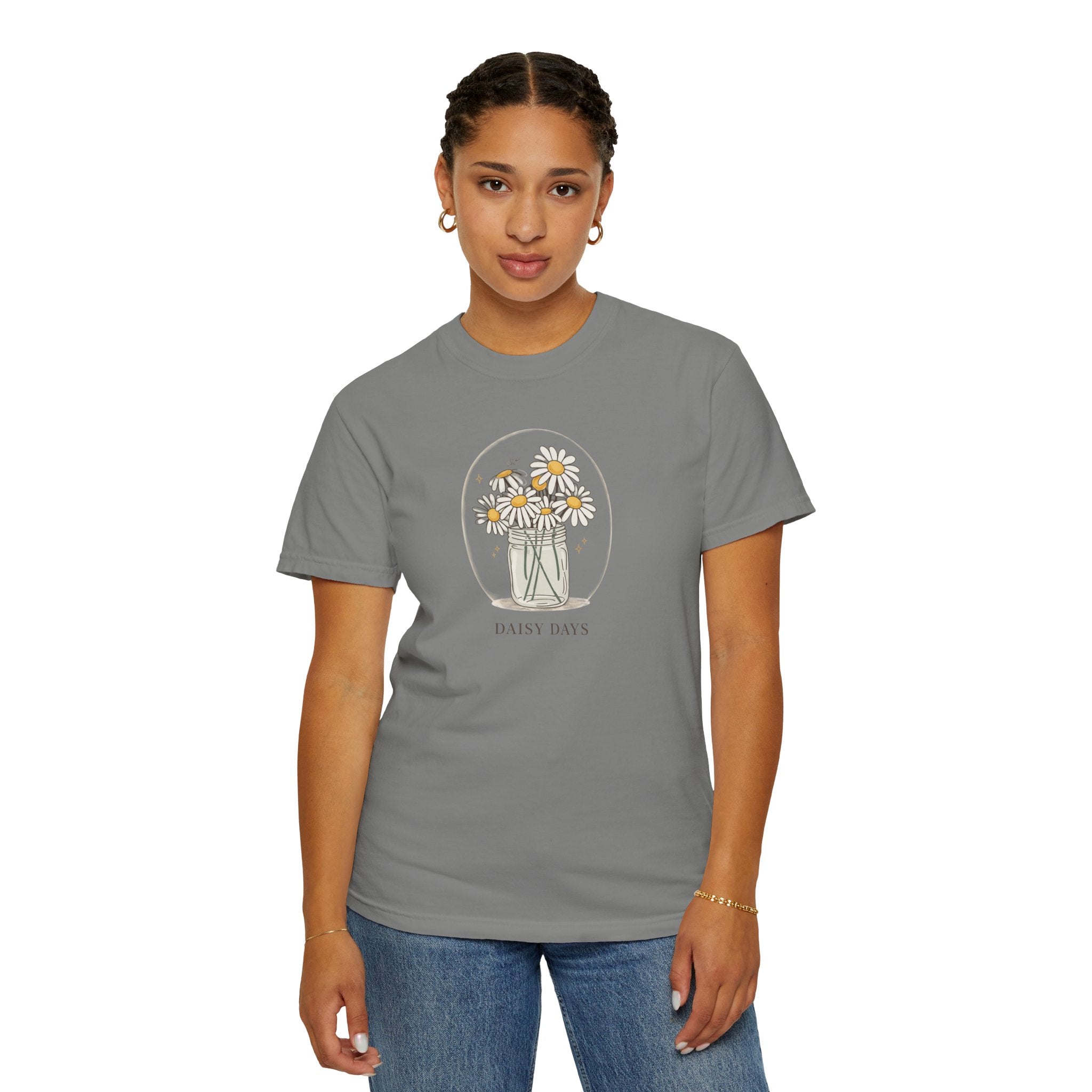 Daisy Days T-Shirt — Mason Jar Daisies Floral Graphic Tee