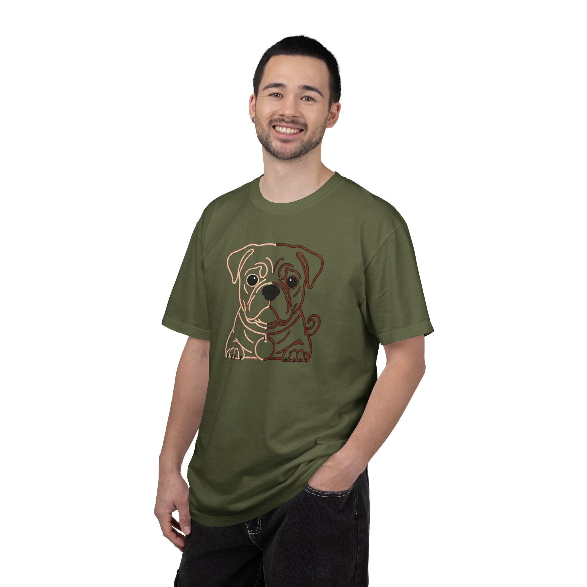 Bulldog Line Art T-Shirt – Cute Minimal Dog Graphic Tee