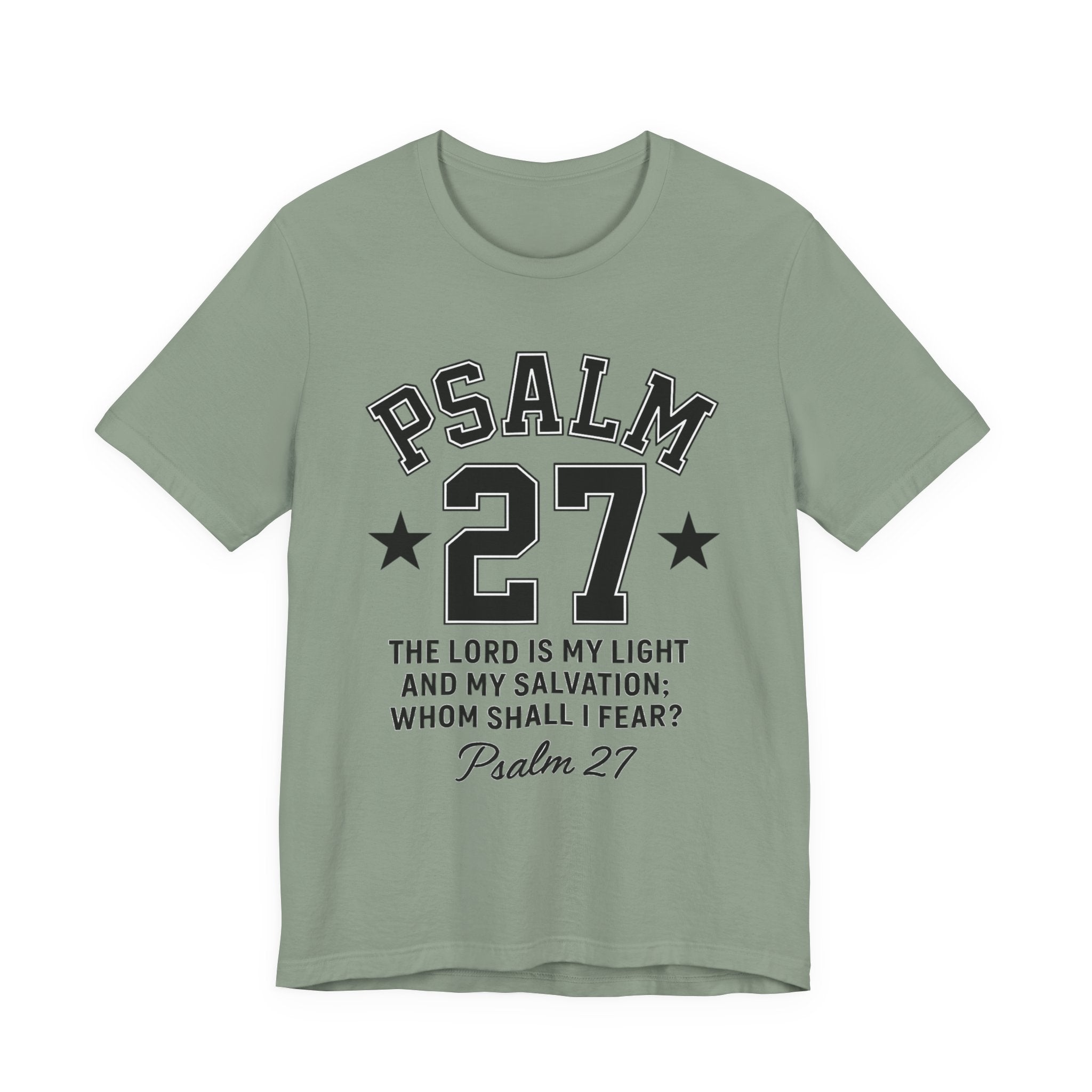 Psalm 27 White Sporty Tee