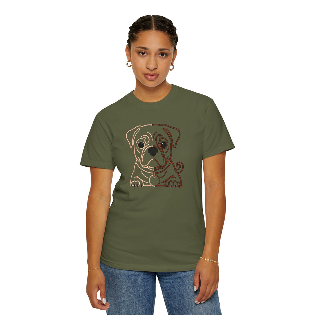 Bulldog Line Art T-Shirt – Cute Minimal Dog Graphic Tee