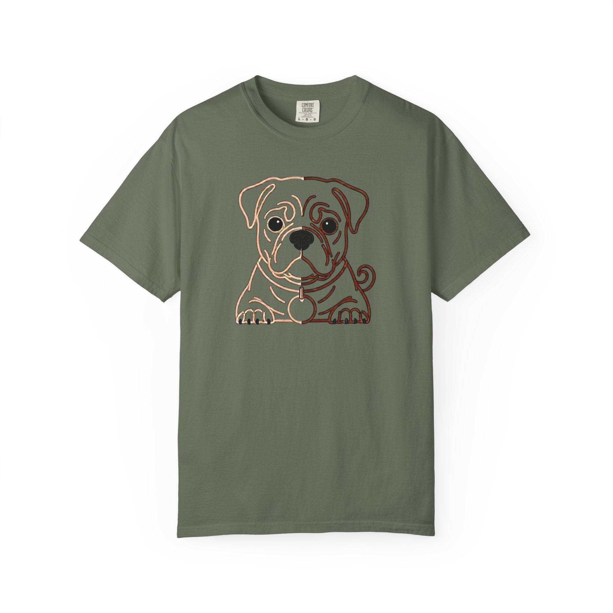 Bulldog Line Art T-Shirt – Cute Minimal Dog Graphic Tee