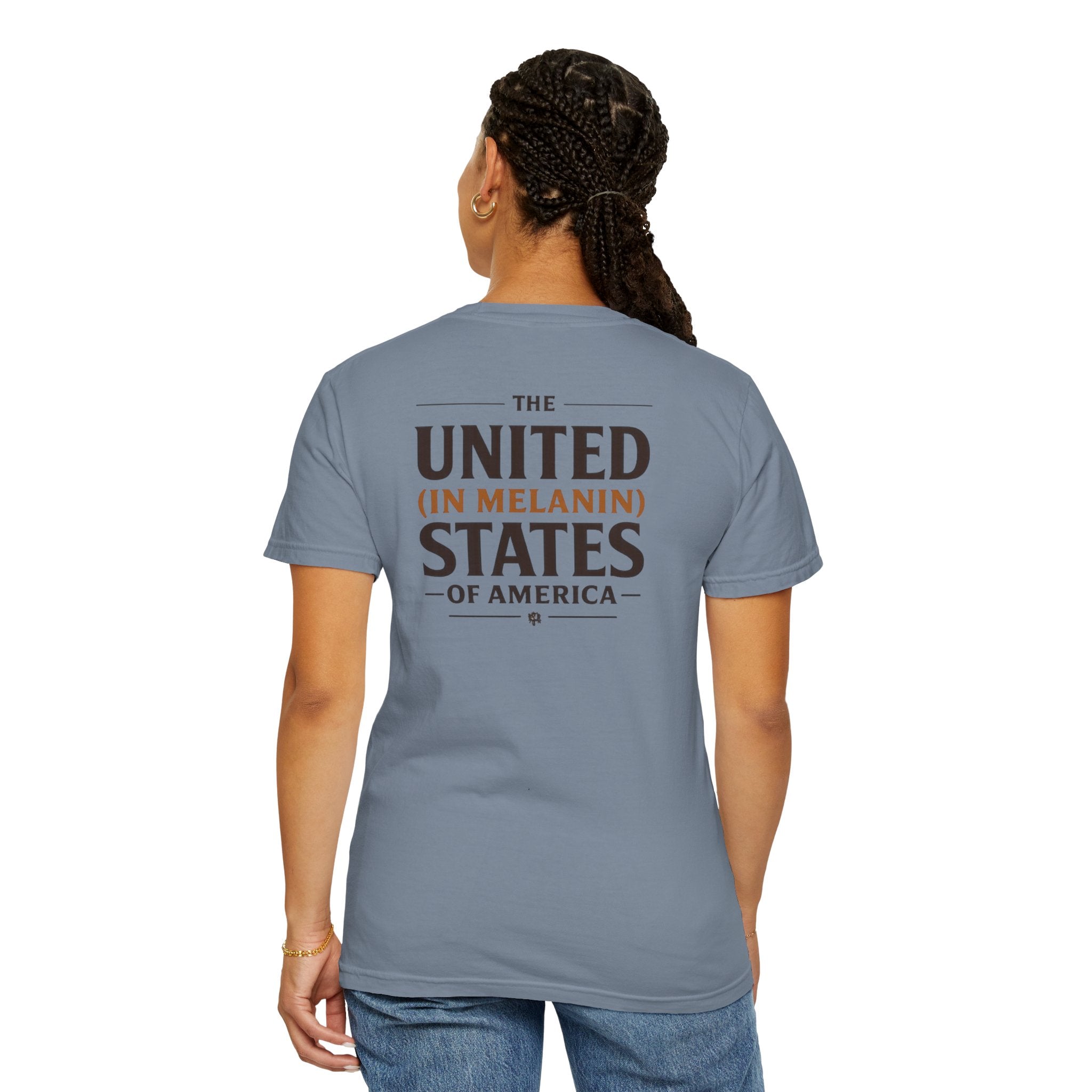 United in Melanin T-Shirt — Brown Shades USA Map Pride Tee