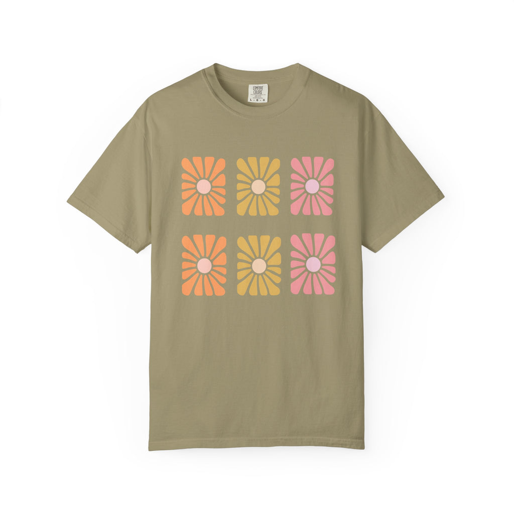 Retro Bloom Grid Tee