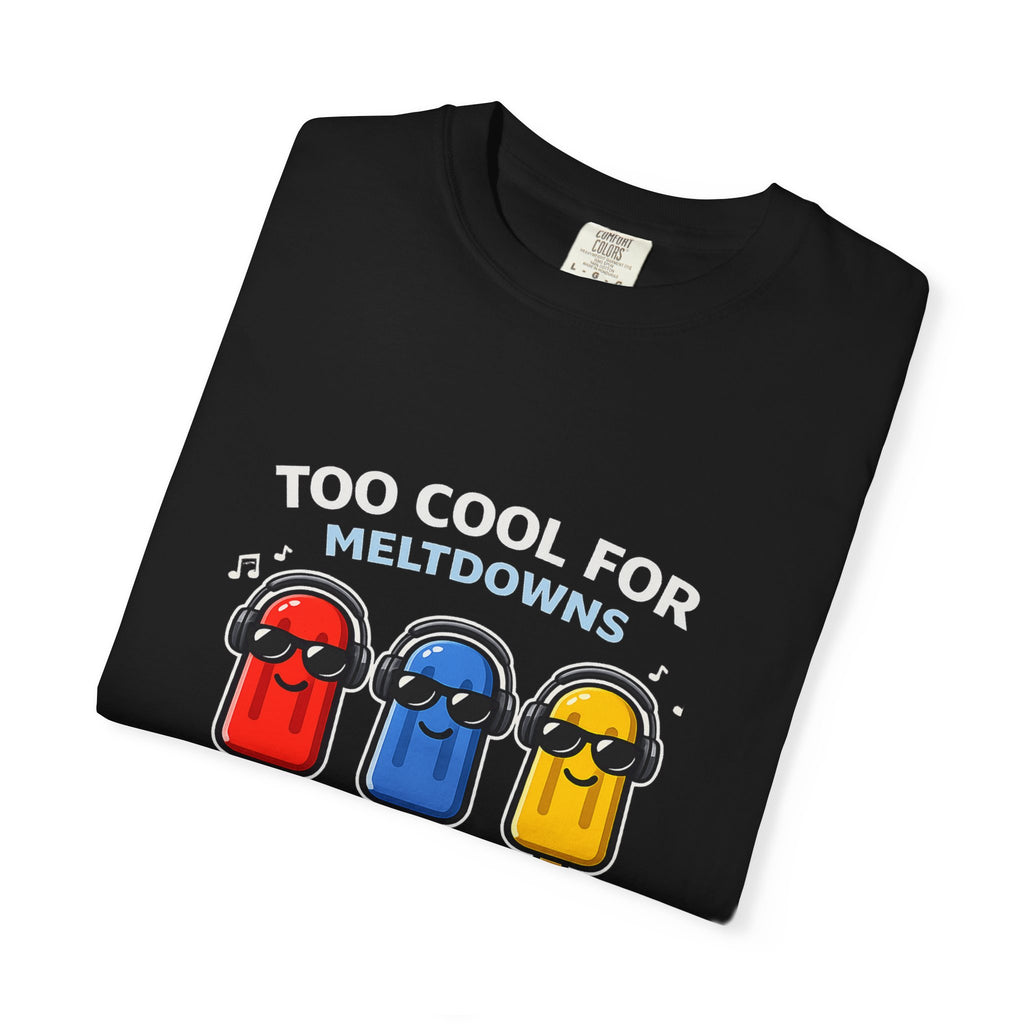 3 Cool Popsicles Graphic T-Shirt — "Too Cool for Meltdowns" Summer Tee