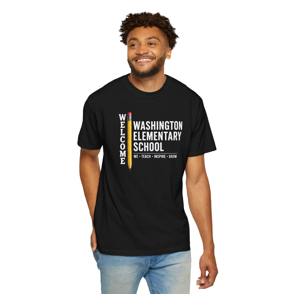 Washington Elementary School Welcome T-Shirt — 'Welcome' Pencil Design