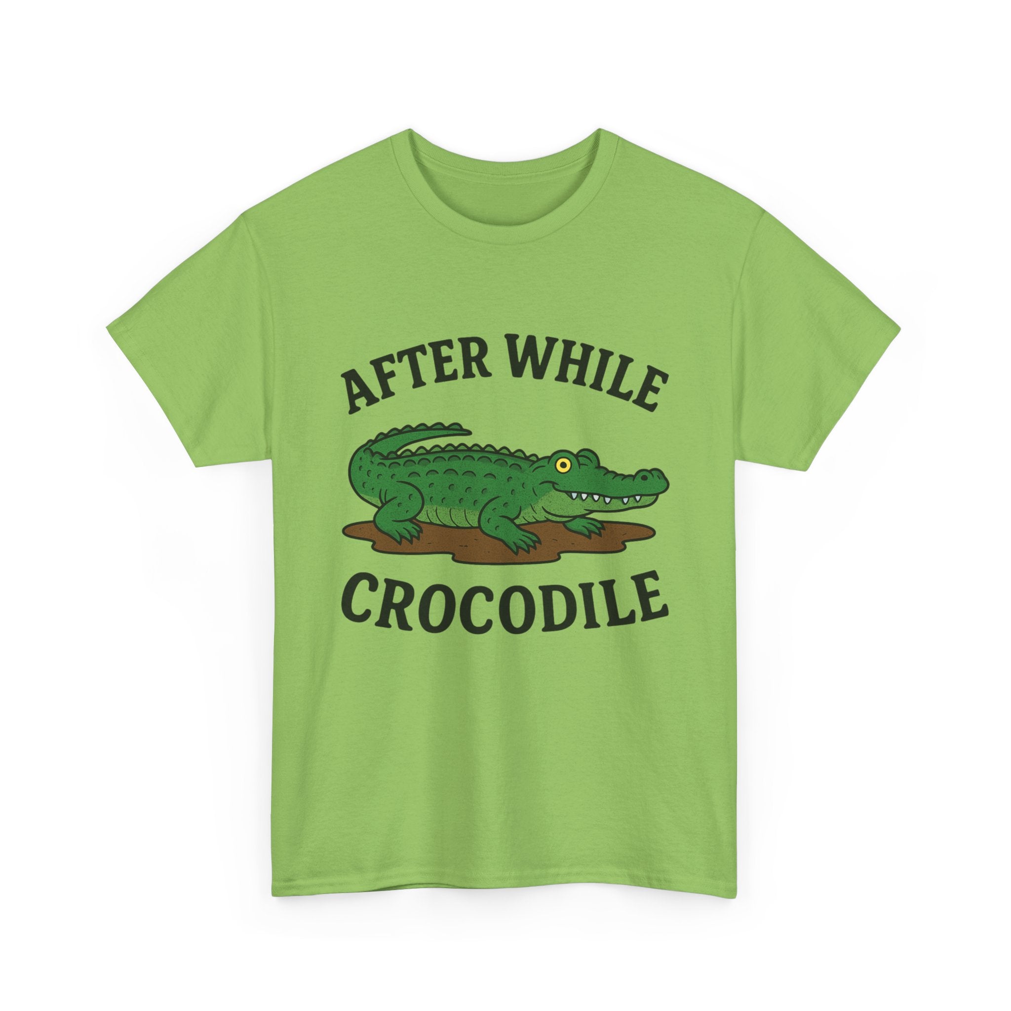 Crocodile Unisex Tee - After while, crocodile - Cute Minimalist Design