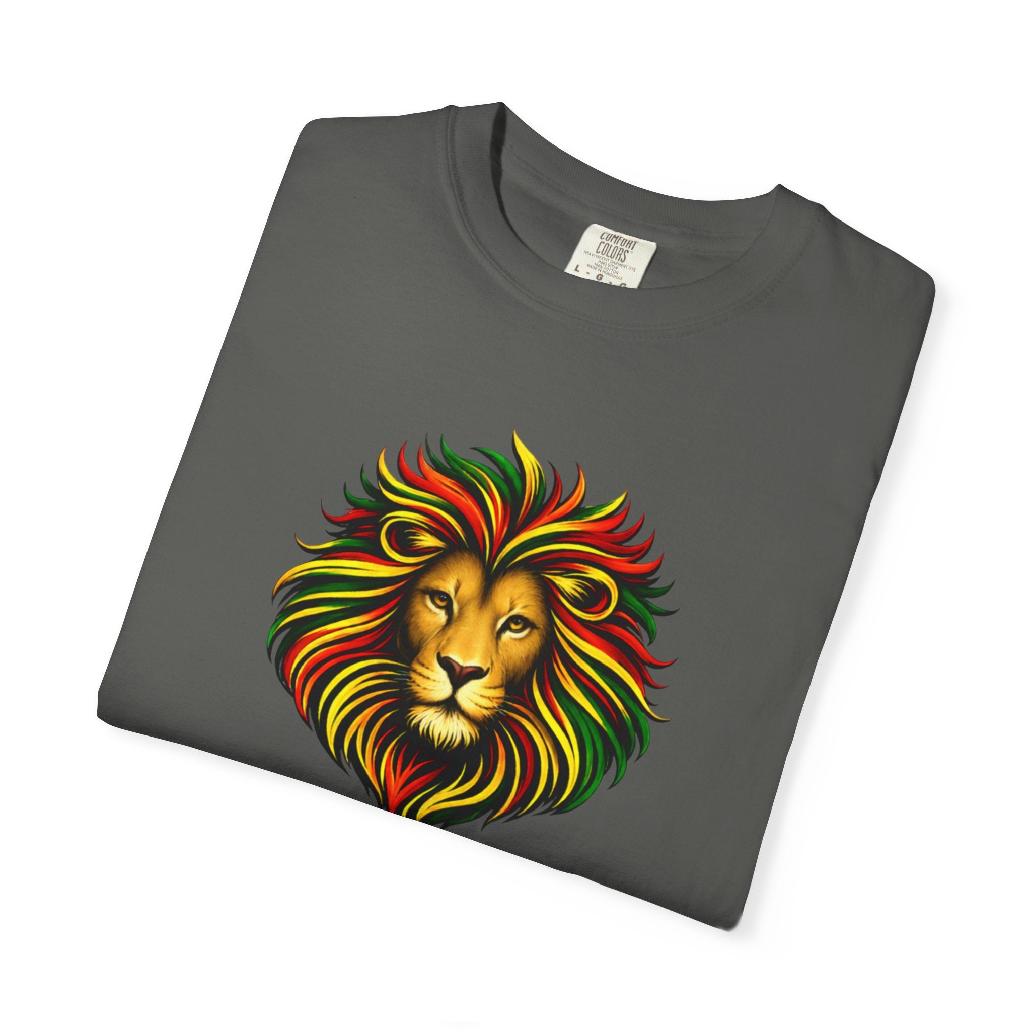 Lion T-Shirt — "The Lion Shows Up Exactly As He Thinks He Is" BLACK COLLECTION