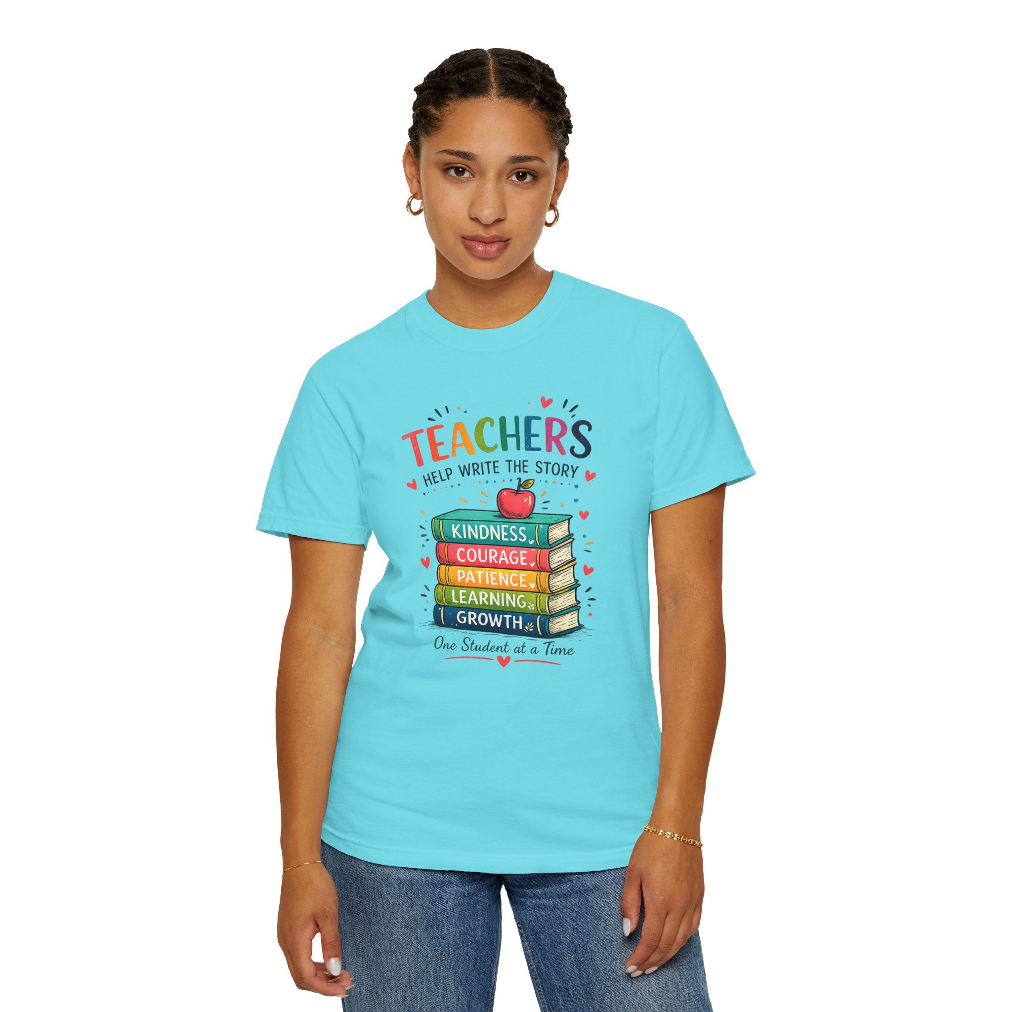 Teachers Help Write the Story Personalized Teacher T-Shirt™ | Custom Name Back | Premium Teacher Gift