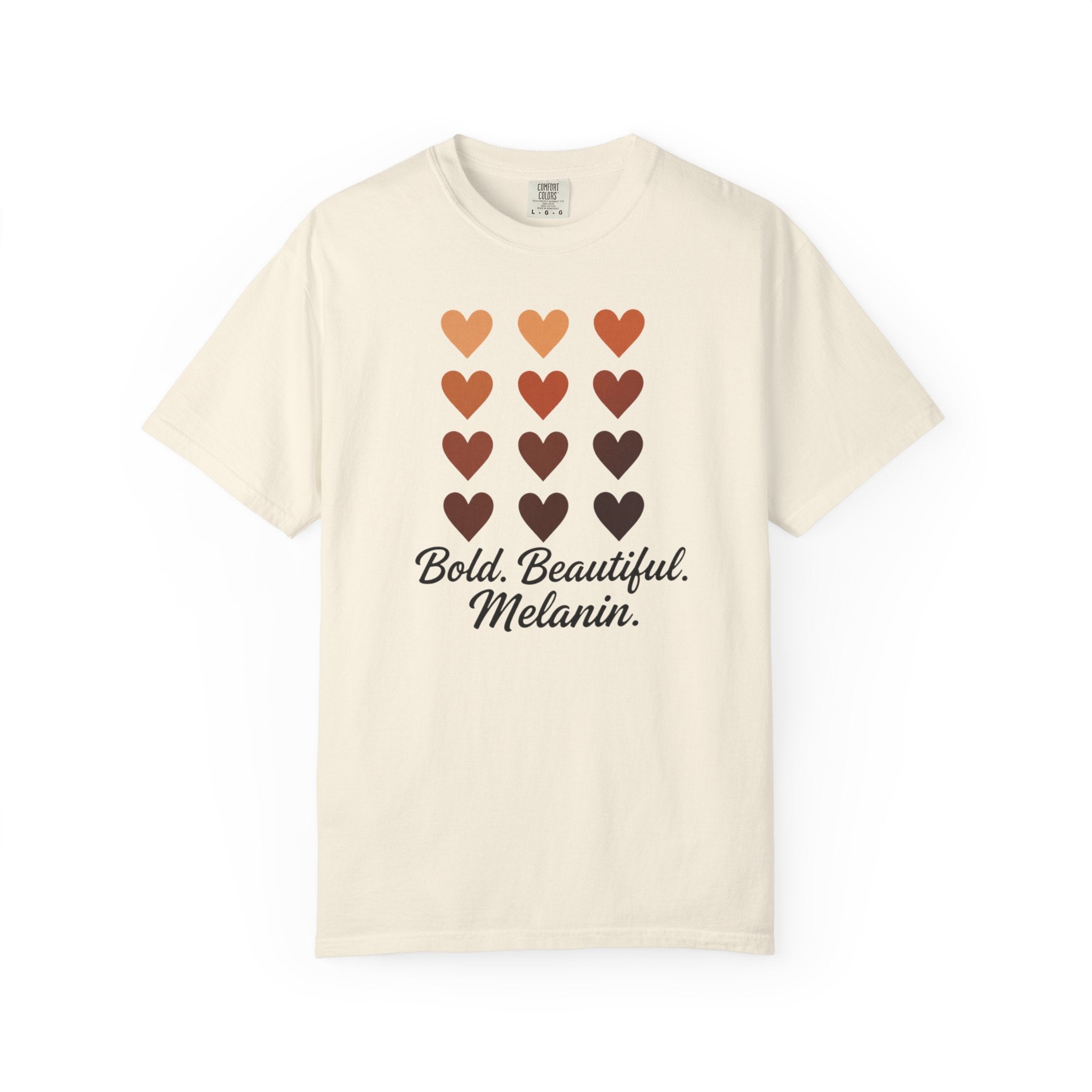 Bold Beautiful Melanin Hearts Tee