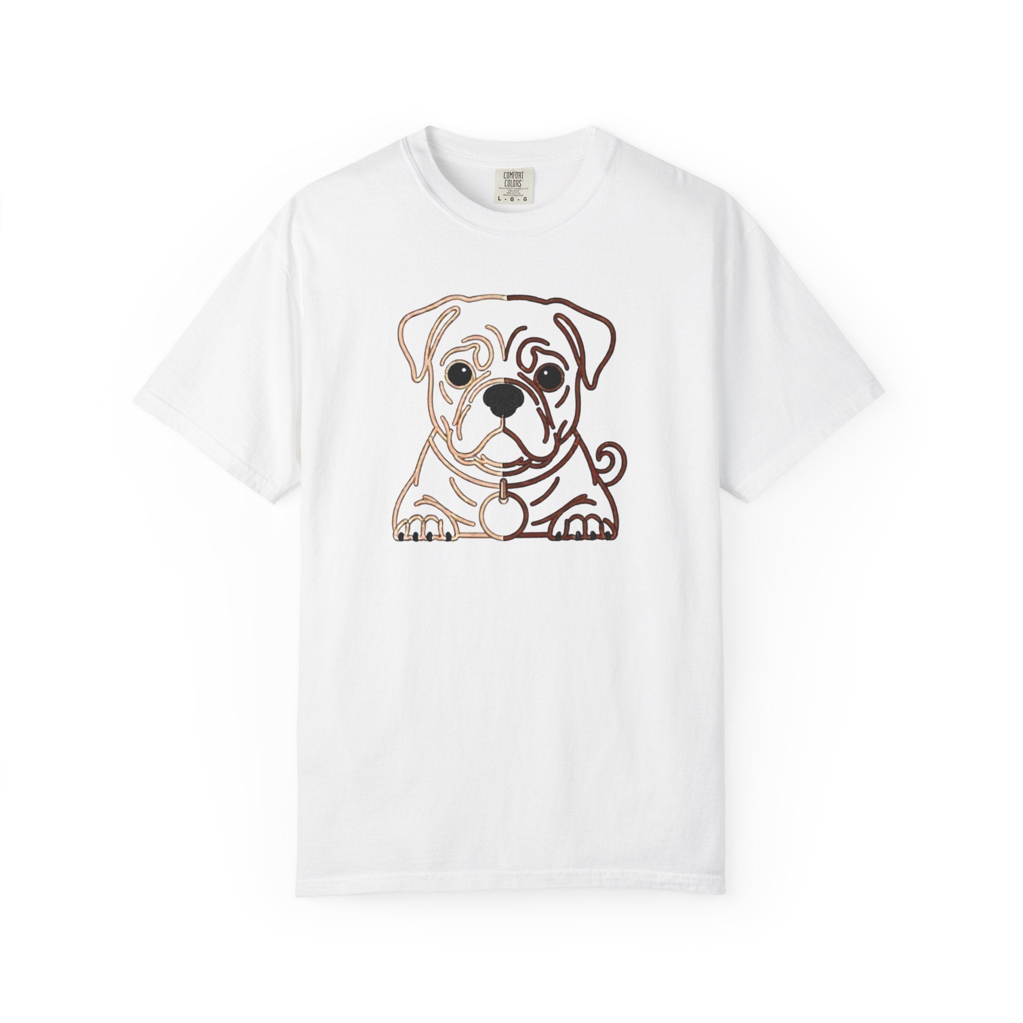 Bulldog Line Art T-Shirt – Cute Minimal Dog Graphic Tee