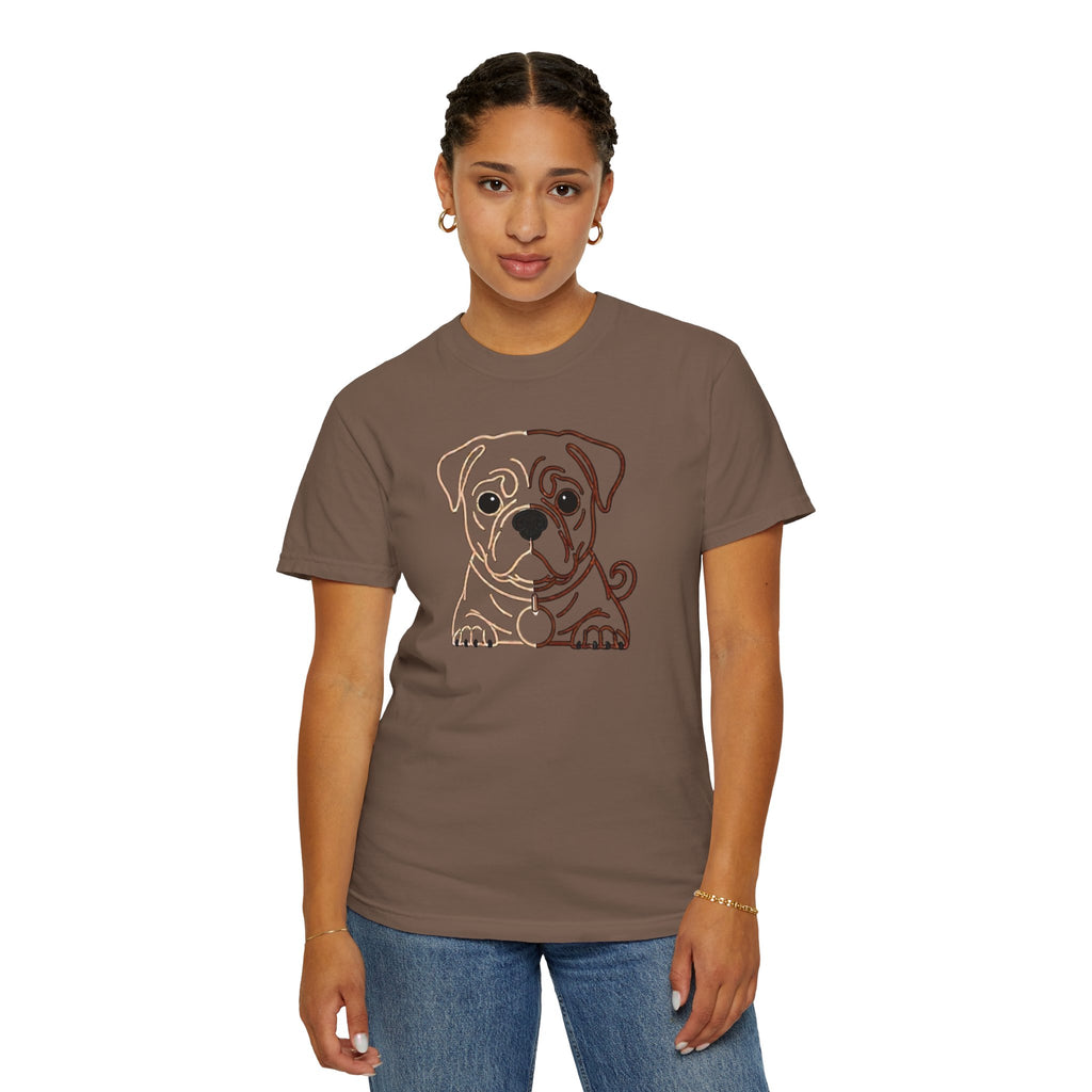 Bulldog Line Art T-Shirt – Cute Minimal Dog Graphic Tee