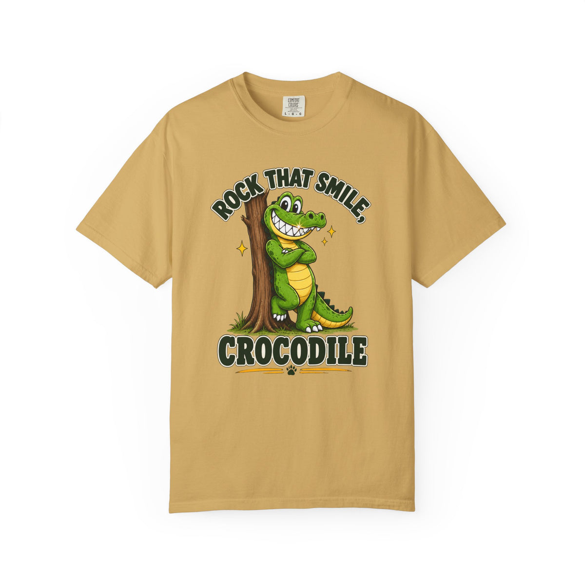 Rock That Smile Crocodile Adult Tee – Fun Graphic Crocodile Shirt