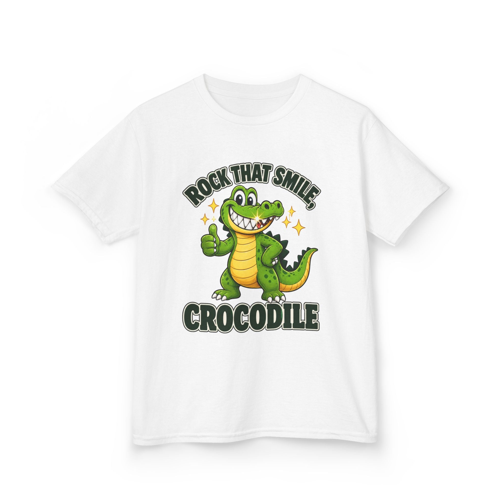 Rock That Smile Crocodile Kids’ Tee – Fun Smiling Crocodile Shirt