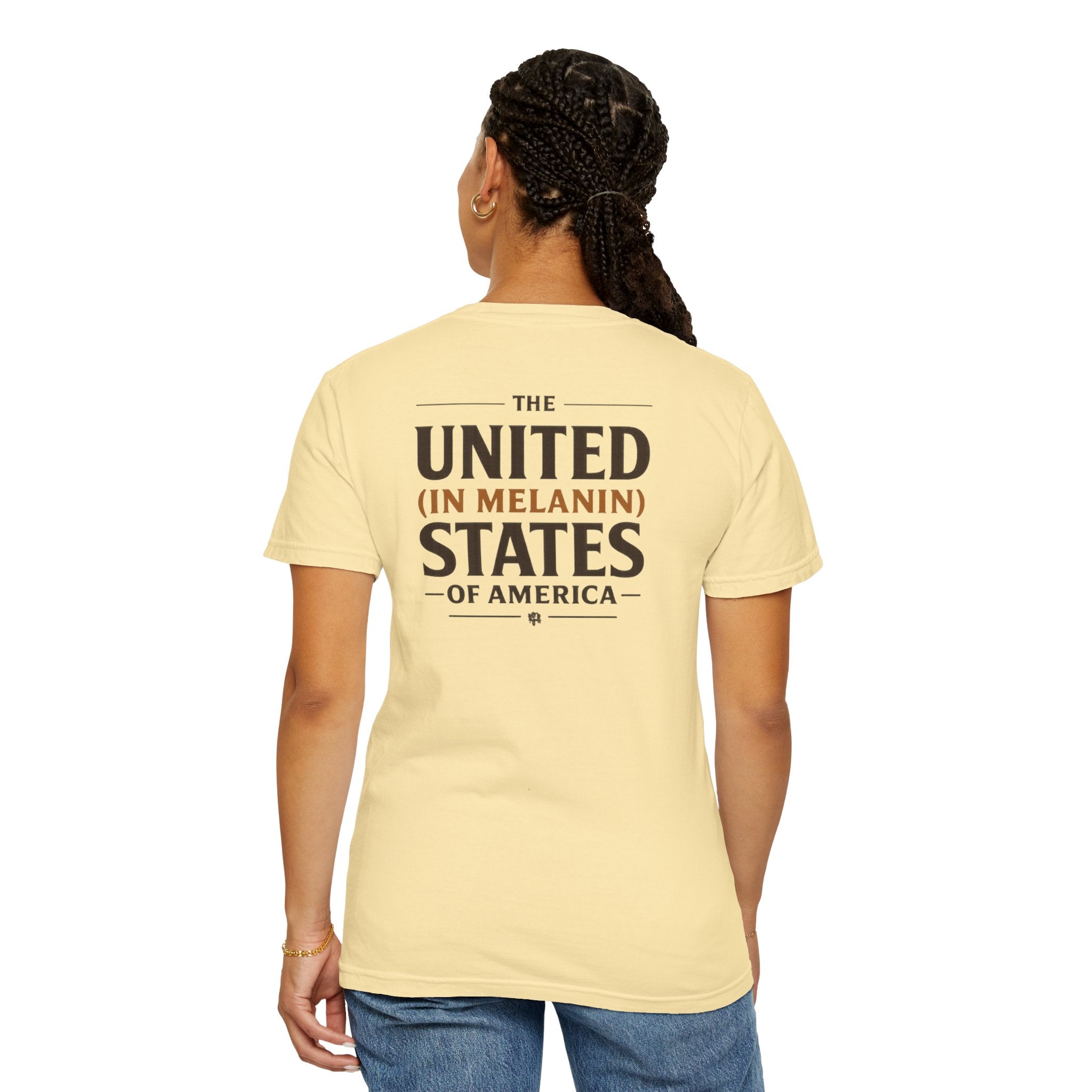 United in Melanin T-Shirt — Brown Shades USA Map Pride Tee