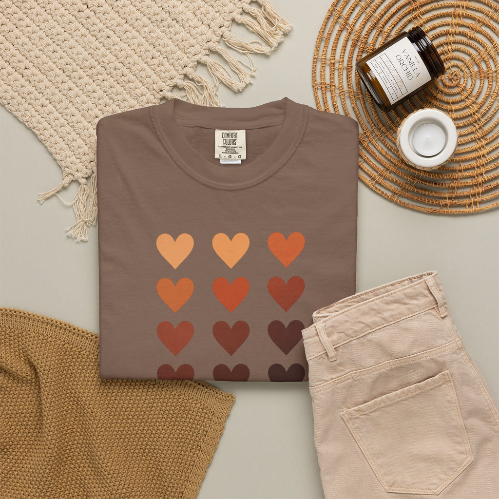 Bold Beautiful Melanin Hearts Tee
