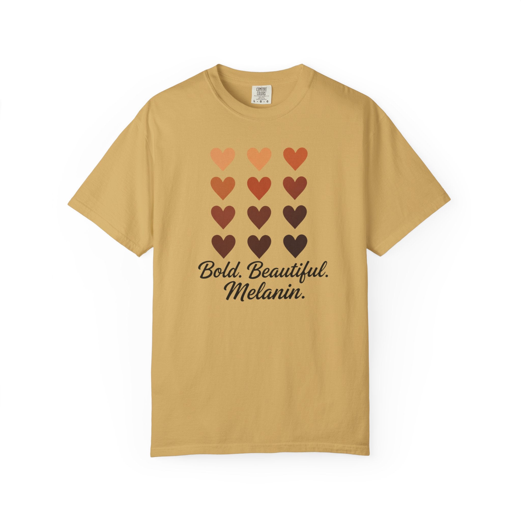 Bold Beautiful Melanin Hearts Tee