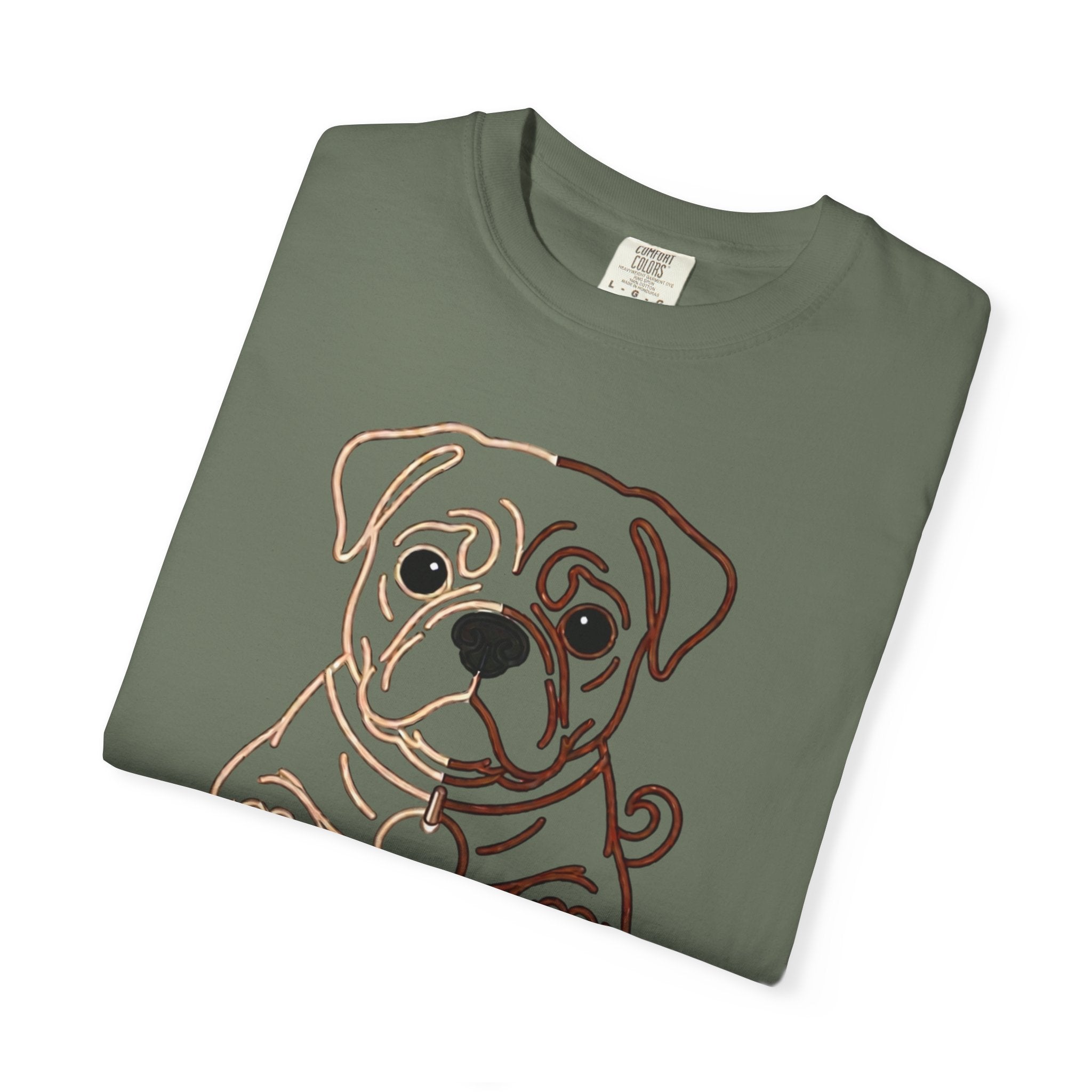Bulldog Line Art T-Shirt – Cute Minimal Dog Graphic Tee