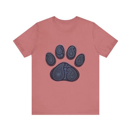 Blue Paisley Paw  Tee
